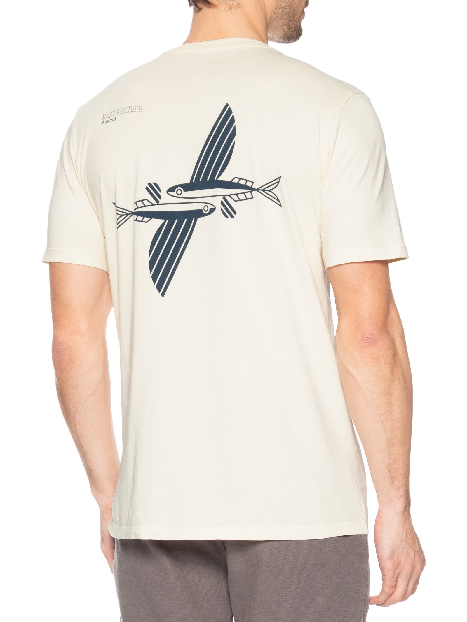 Camiseta Masculina Stone Estampada Flyin Bege Austral