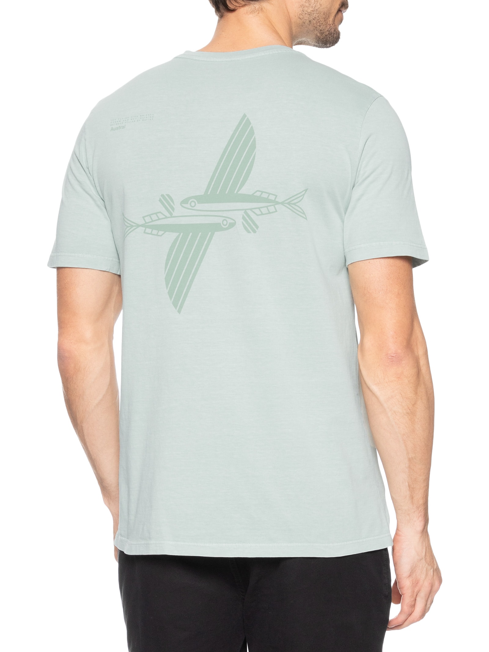 Camiseta Masculina Stone Estampada Flyin Verde Austral
