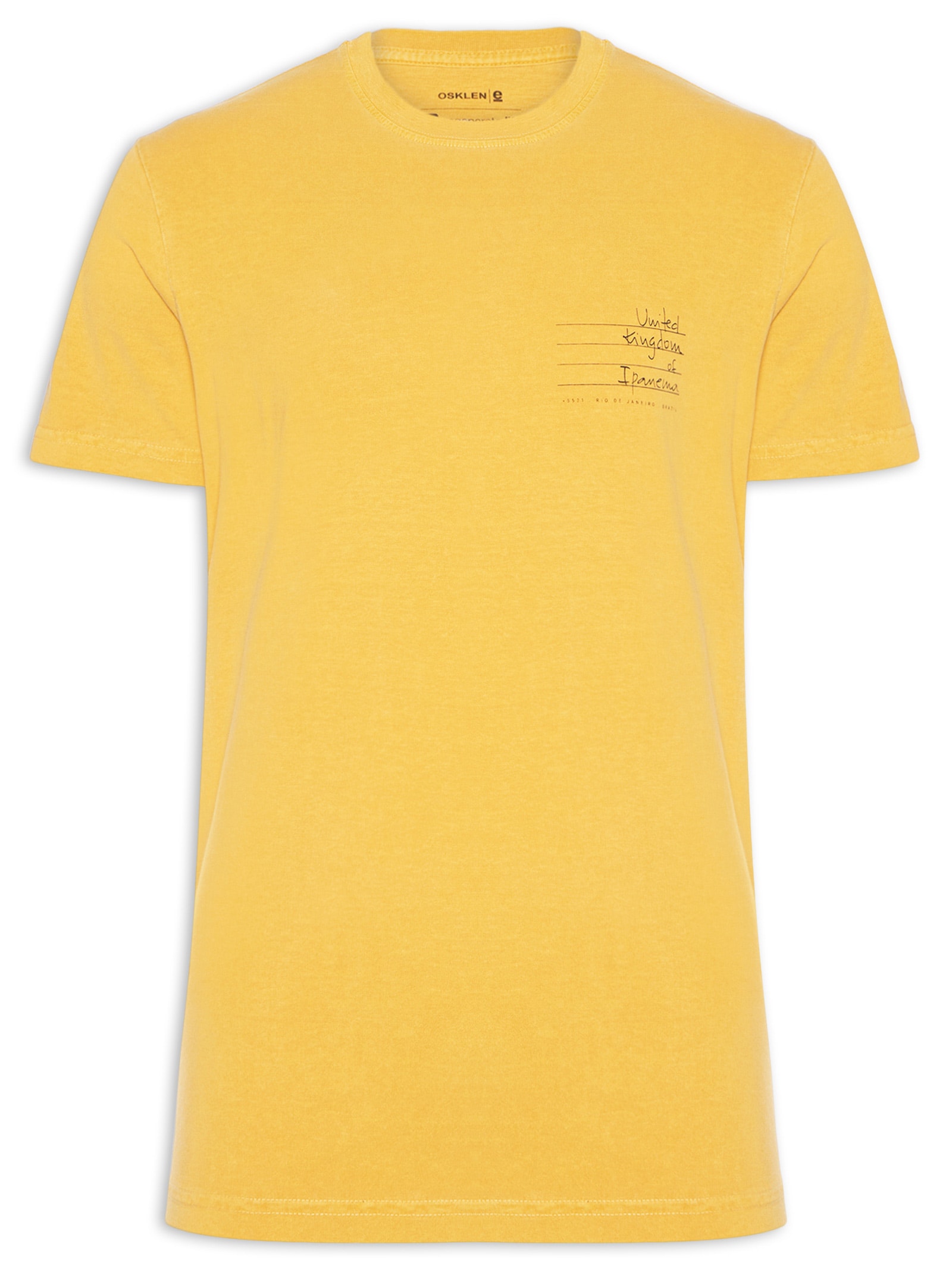 Camiseta Masculina Stone Icones Manga Curta Amarelo Osklen