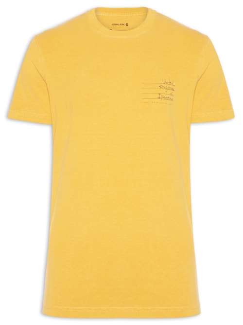 Camiseta Masculina Stone Icones Manga Curta – Amarelo