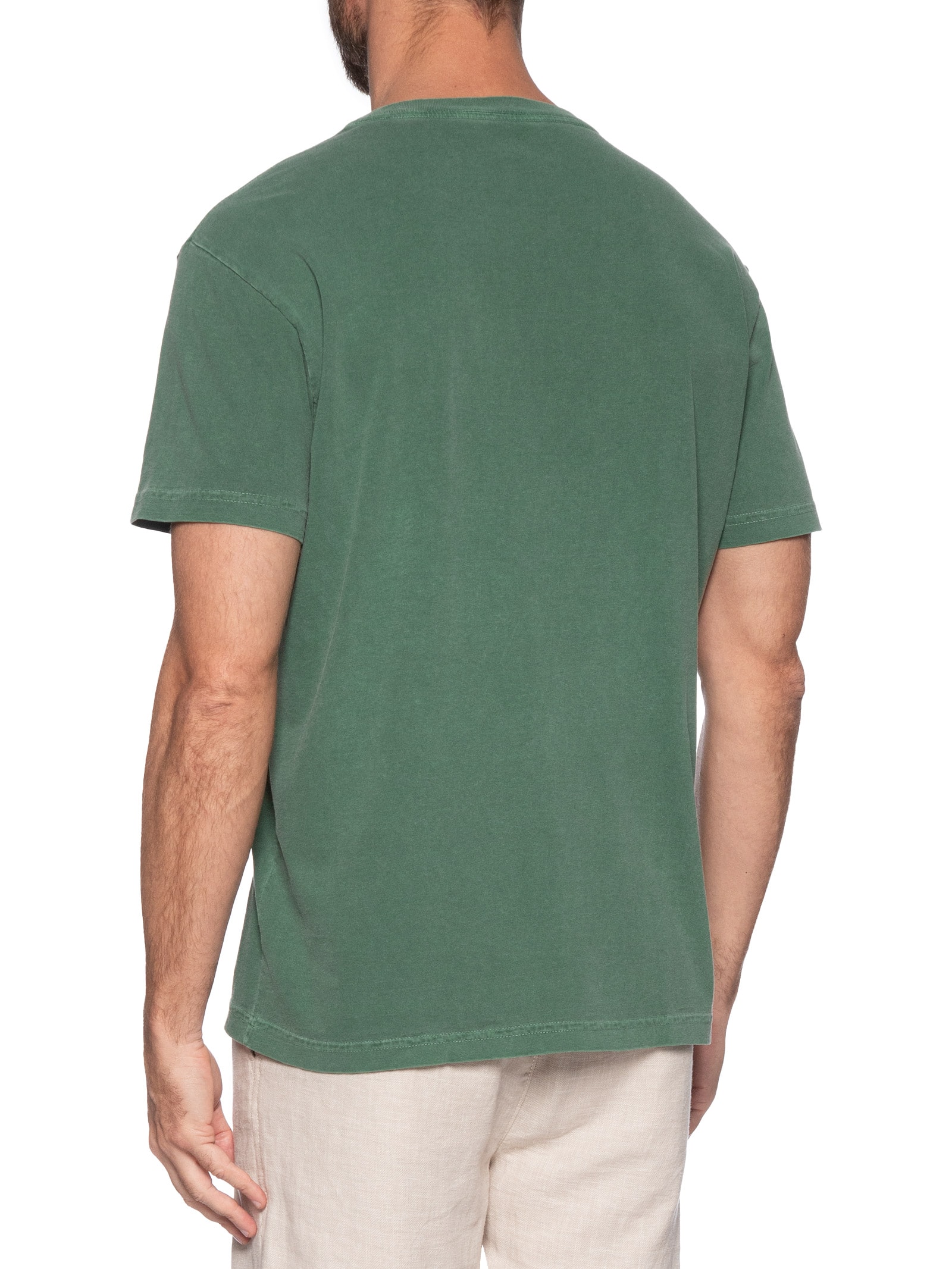 Camiseta Masculina Stone Icones Manga Curta Verde Osklen