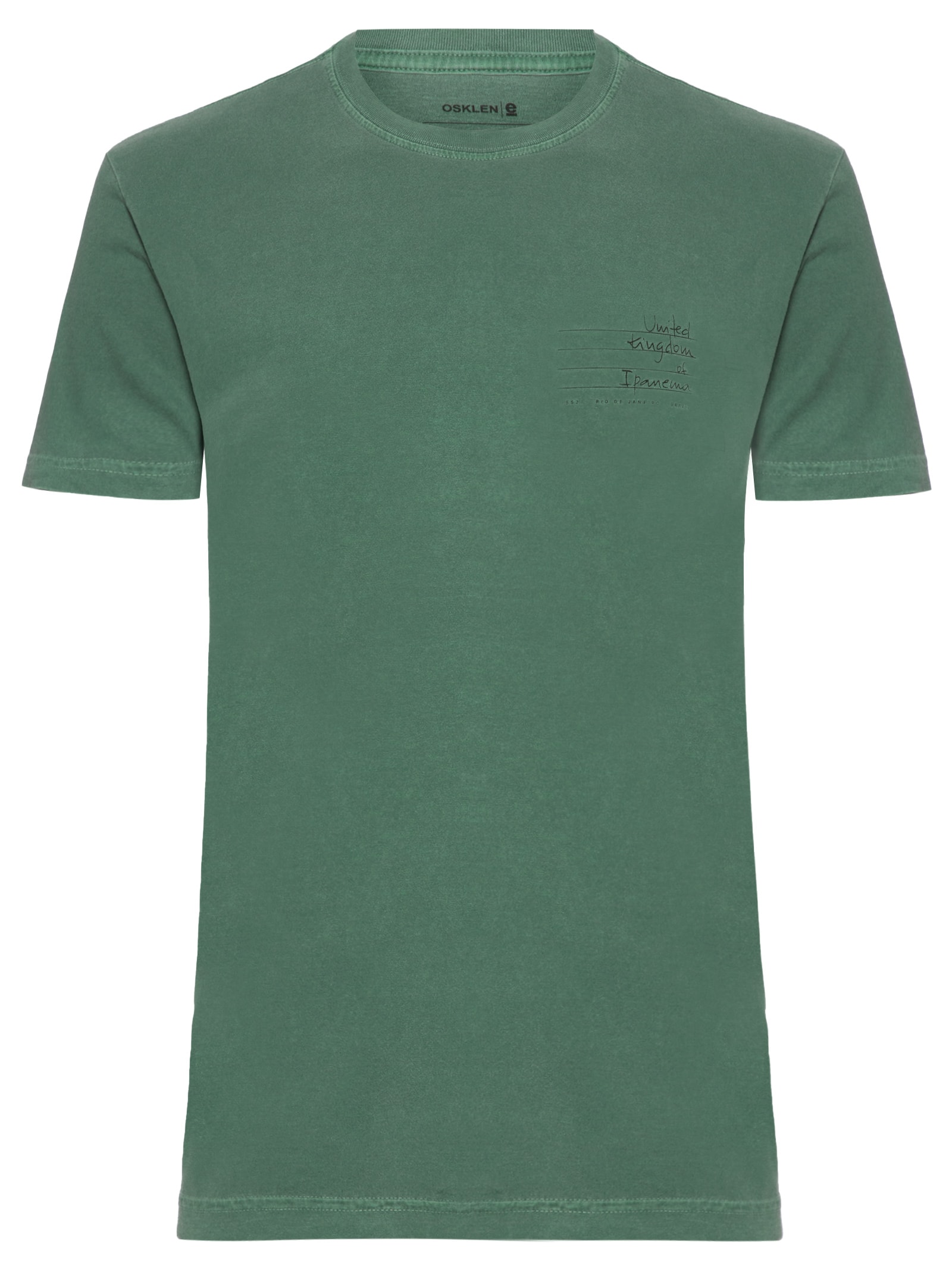 Camiseta Masculina Stone Icones Manga Curta Verde Osklen