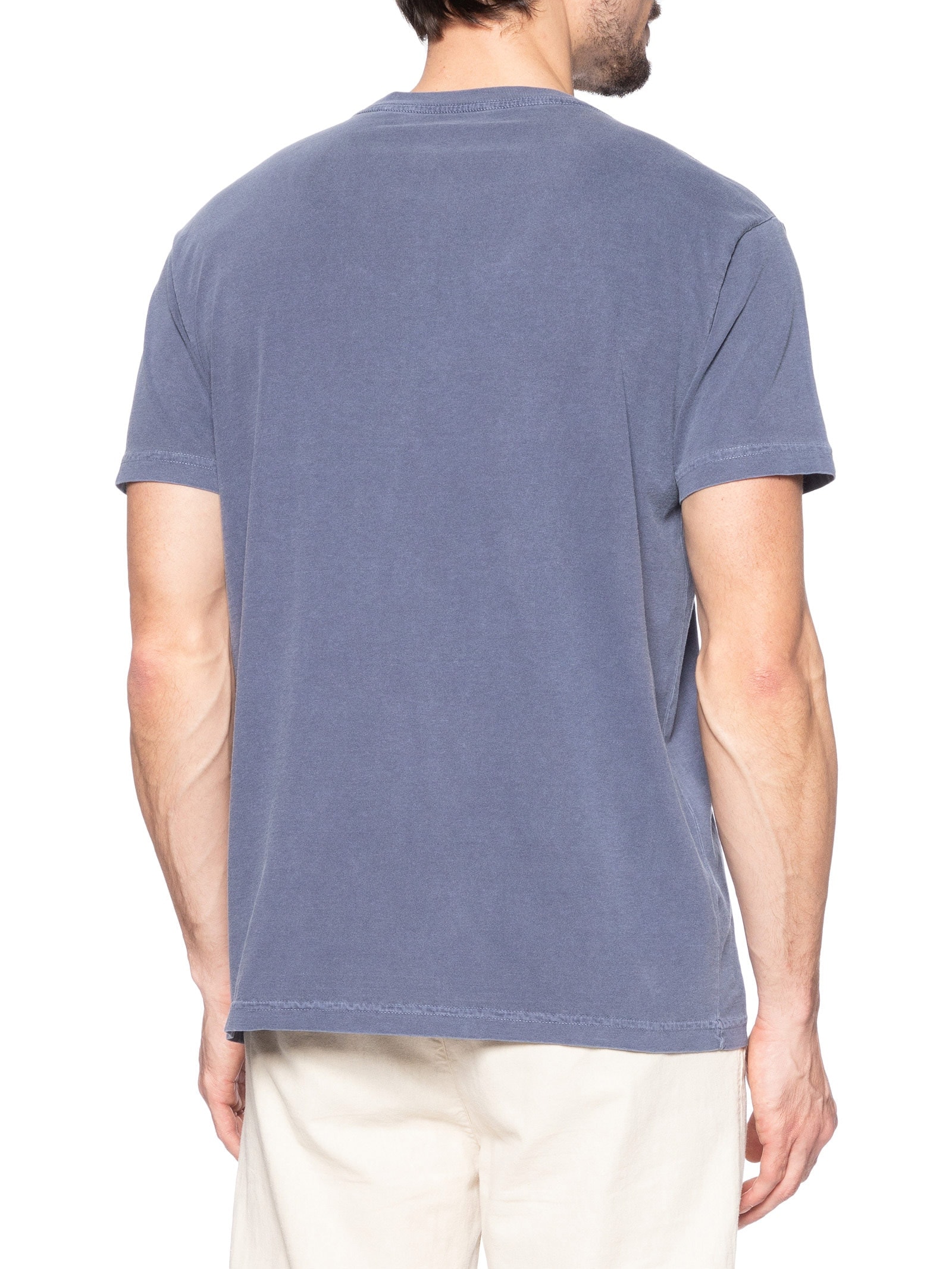 Camiseta Masculina Stone Info Label Azul Osklen