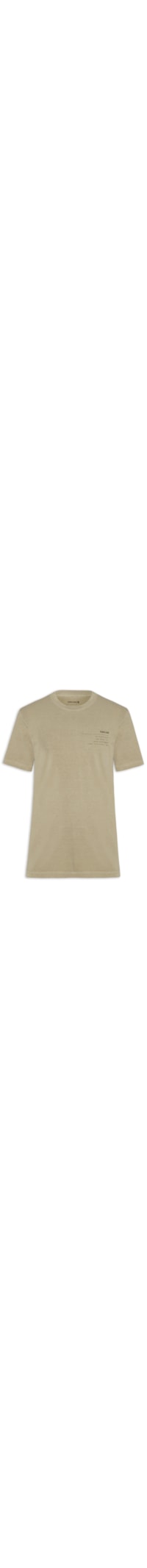 Camiseta Masculina Stone Info Label - Bege