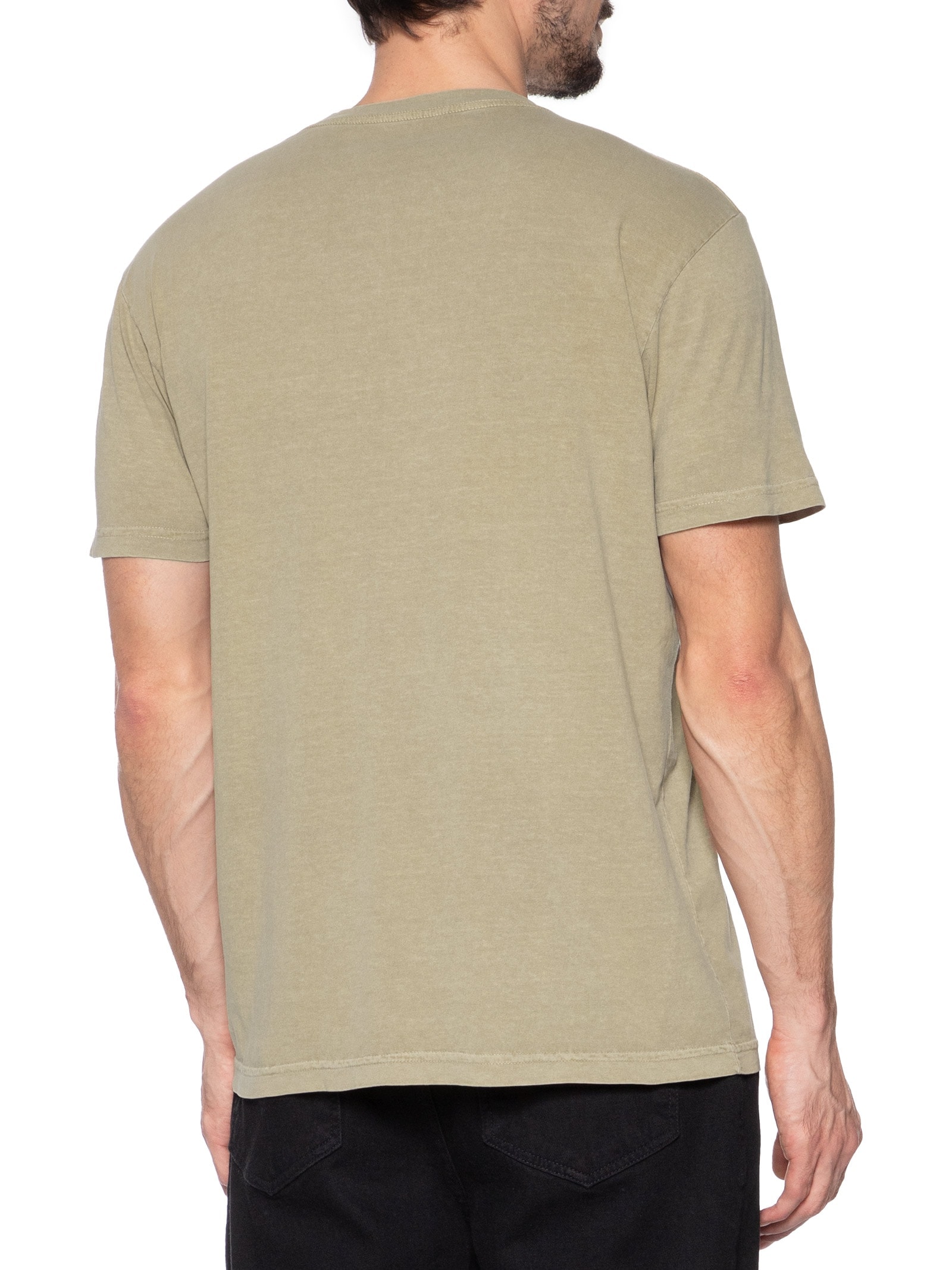 Camiseta Masculina Stone Info Label Bege Osklen