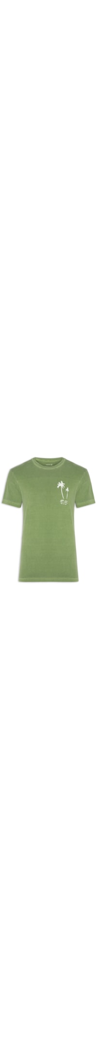Camiseta Masculina Stone Palm Sketches Manga Curta - Verde