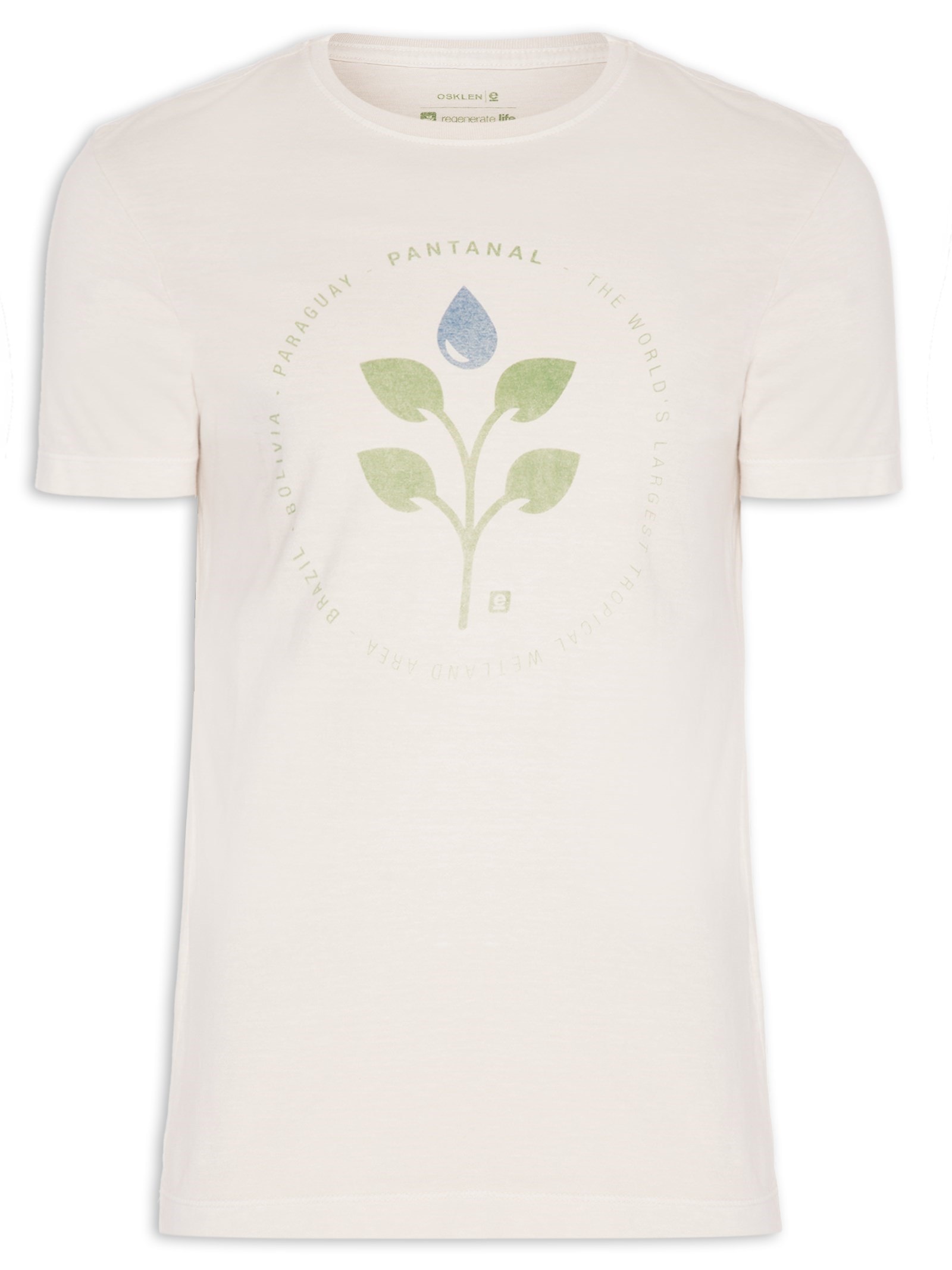 Camiseta Masculina Stone Pantanal Bege Osklen