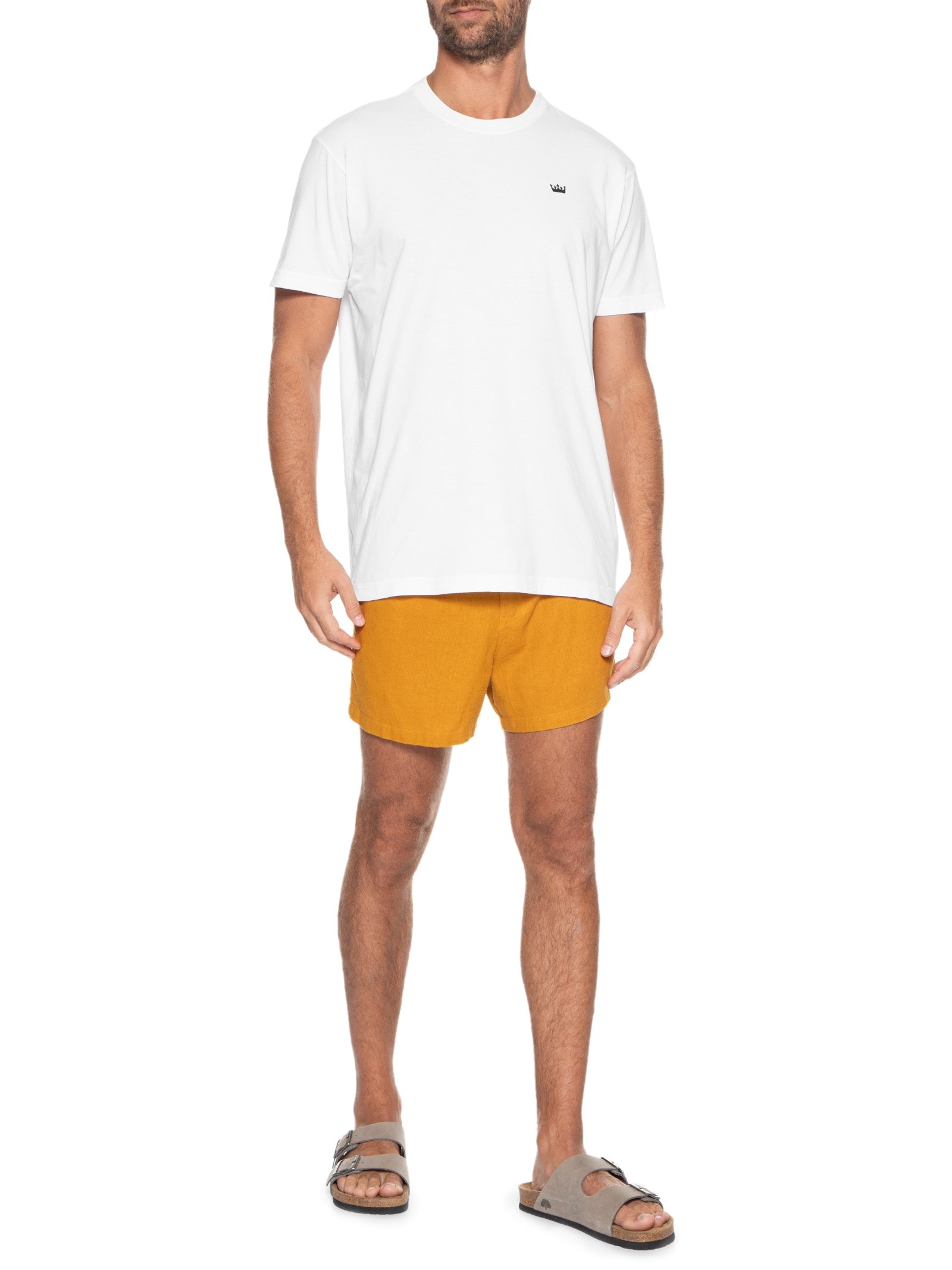 Camiseta Masculina Stone Patchwork Crown Branco Osklen