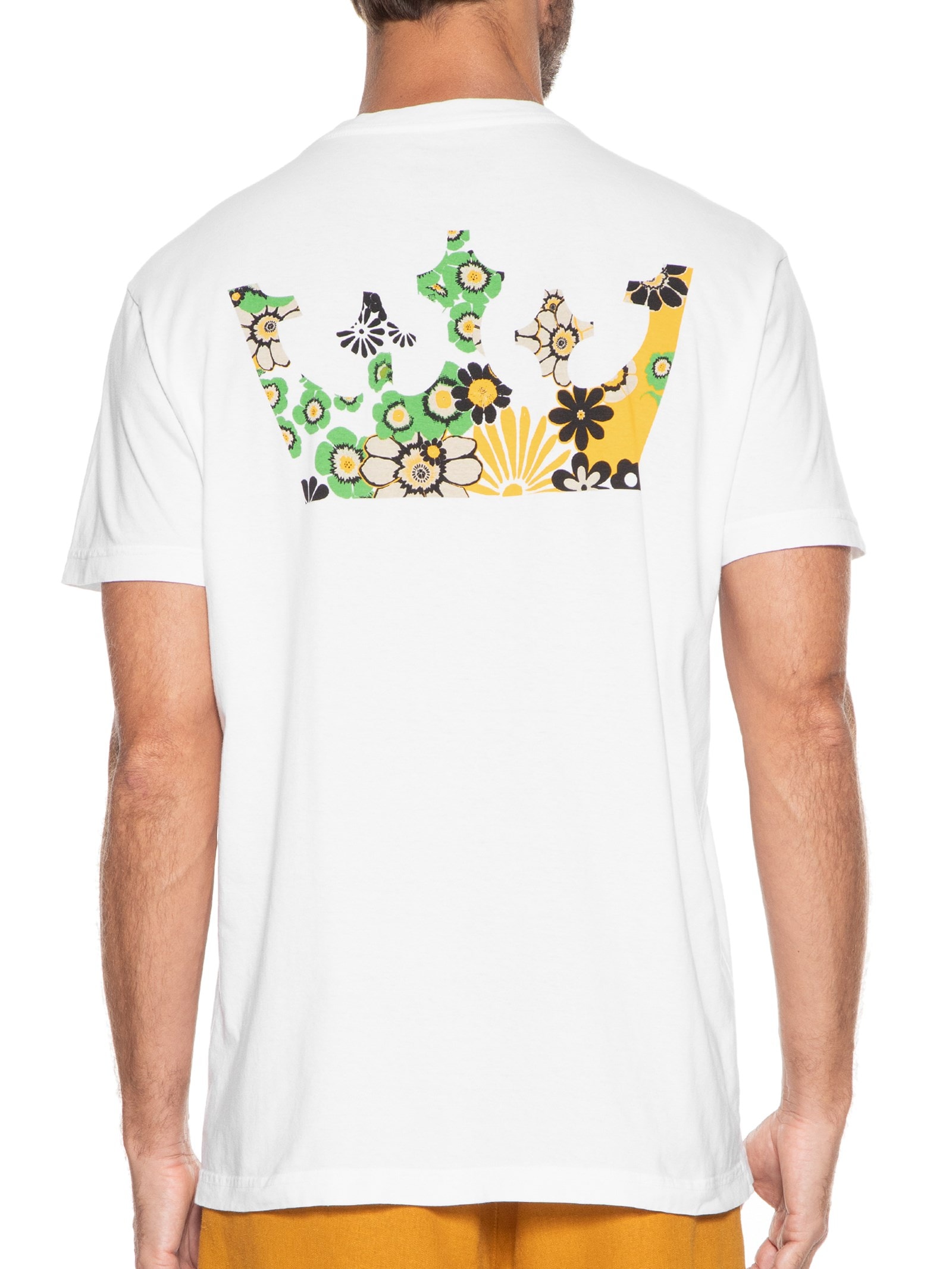 Camiseta Masculina Stone Patchwork Crown Branco Osklen