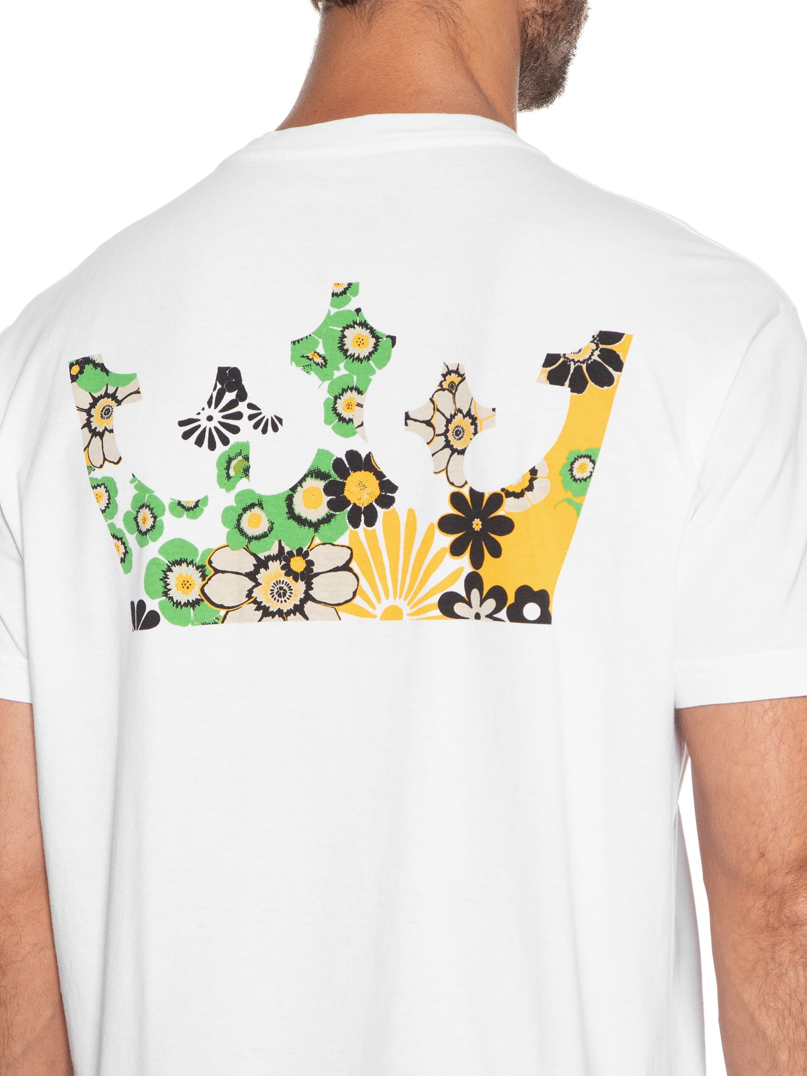 Camiseta Masculina Stone Patchwork Crown Branco Osklen