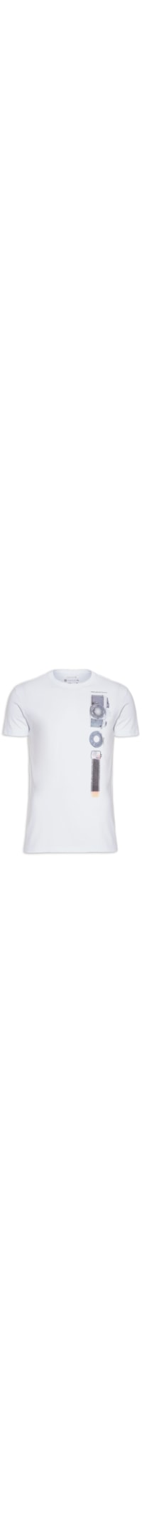Camiseta Masculina Stone Photo Gears - Branco
