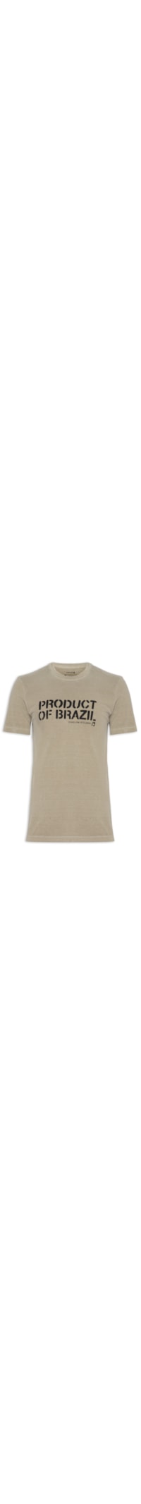Camiseta Masculina Stone Product Of Brazil - Bege