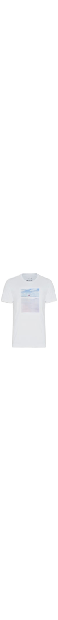 Camiseta Masculina Stone Red Flag - Branco