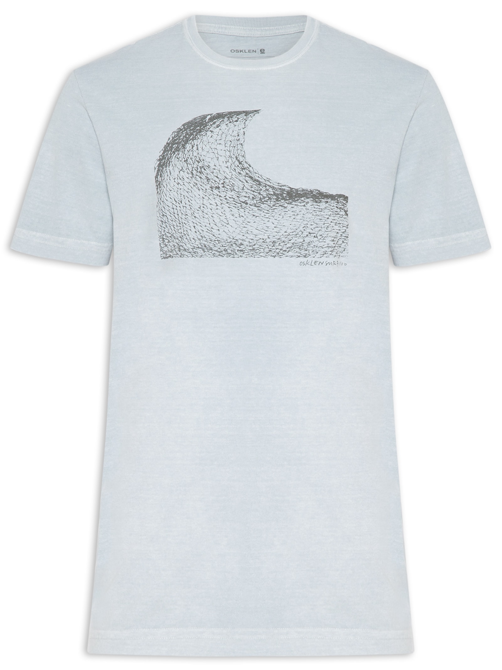 Camiseta Masculina Stone Rede Wave Azul Osklen