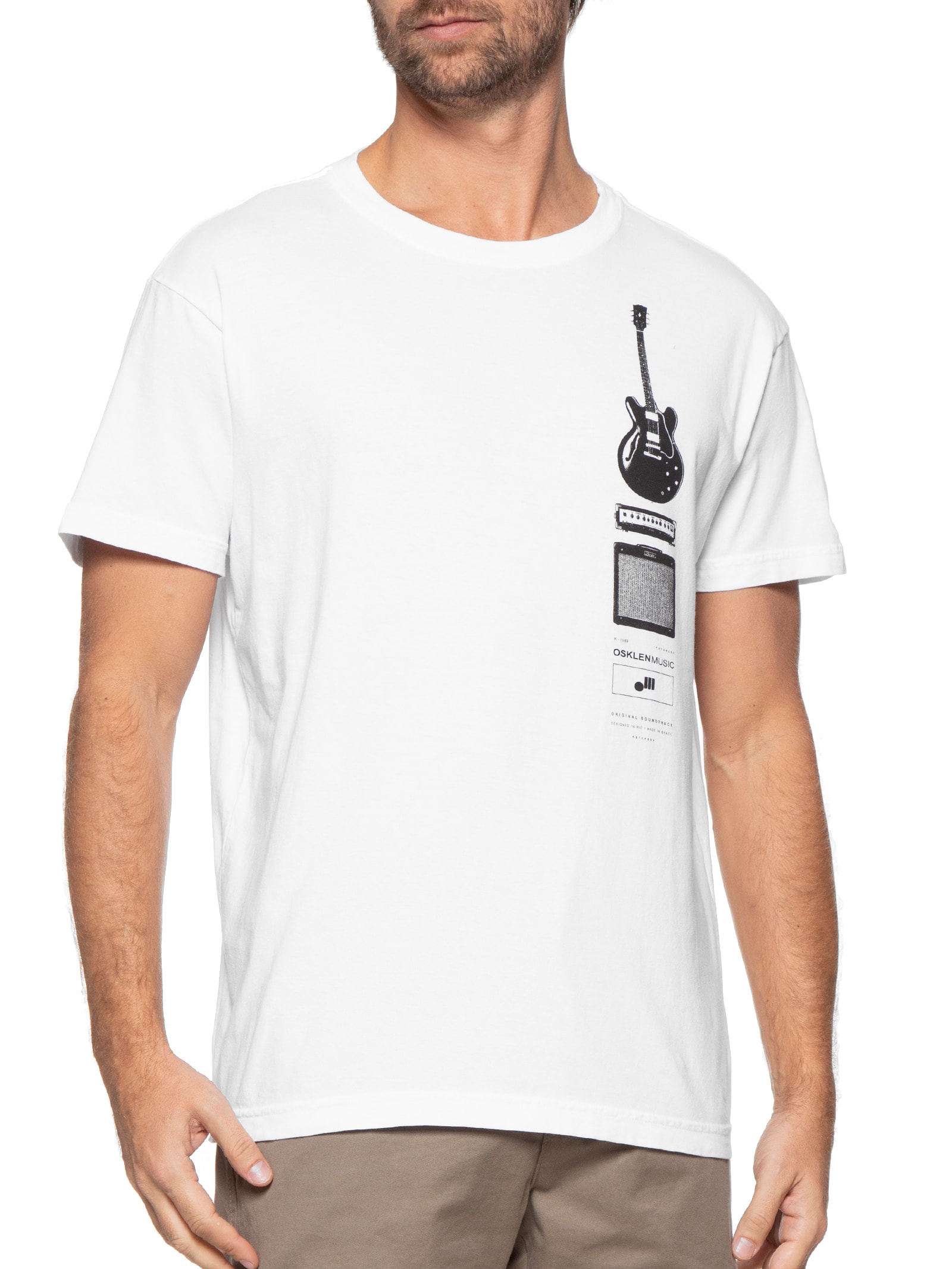 Camiseta Masculina Stone Rock Live Set Branco Osklen