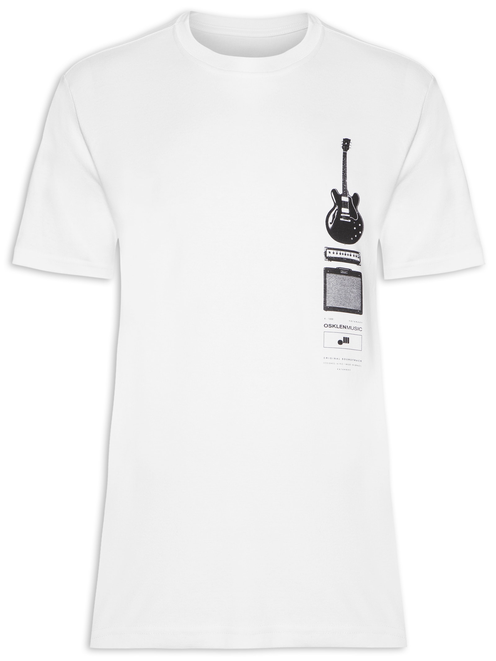Camiseta Masculina Stone Rock Live Set Branco Osklen