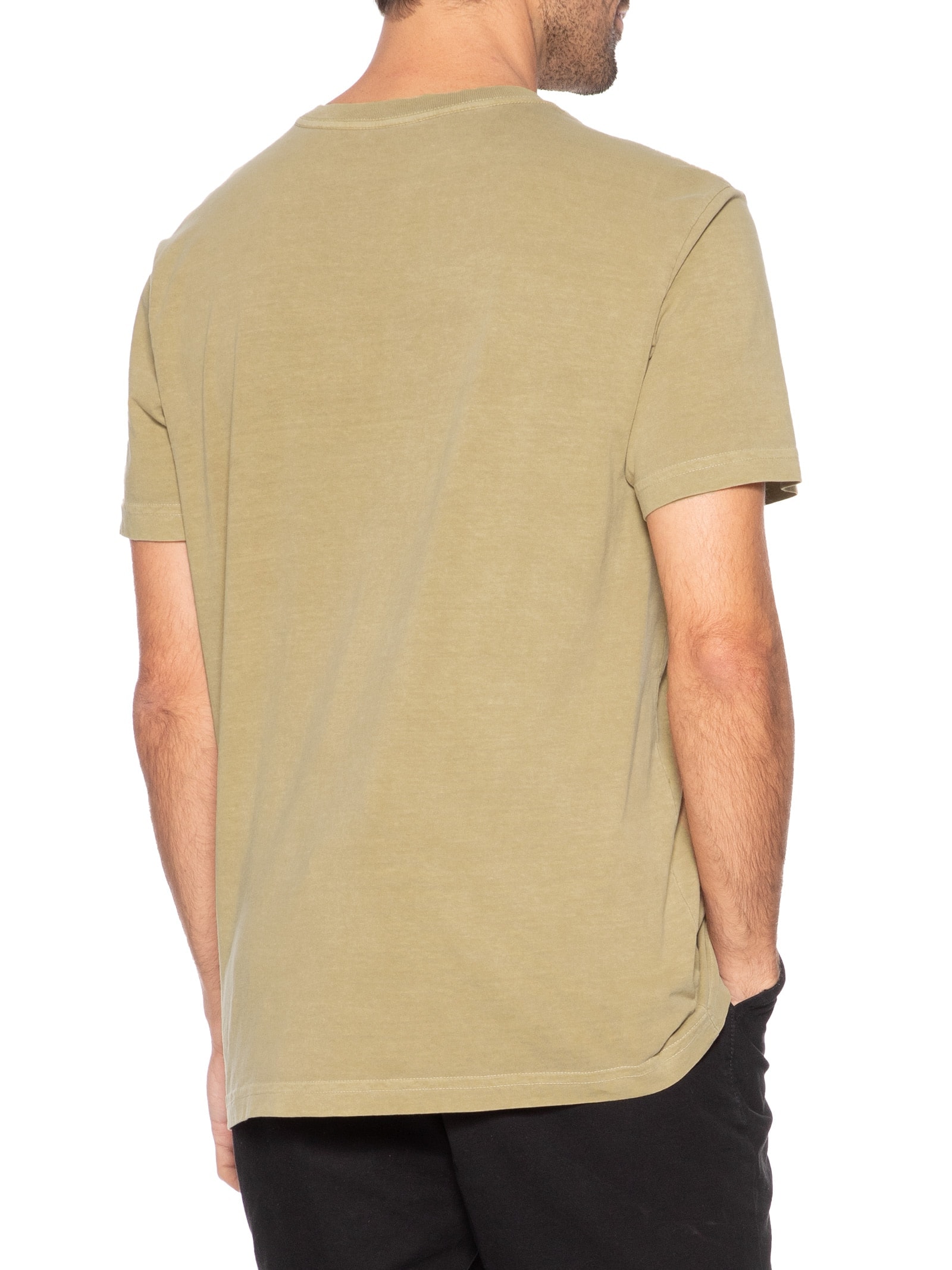 Camiseta Masculina Stone Samba Instruments Bege Osklen