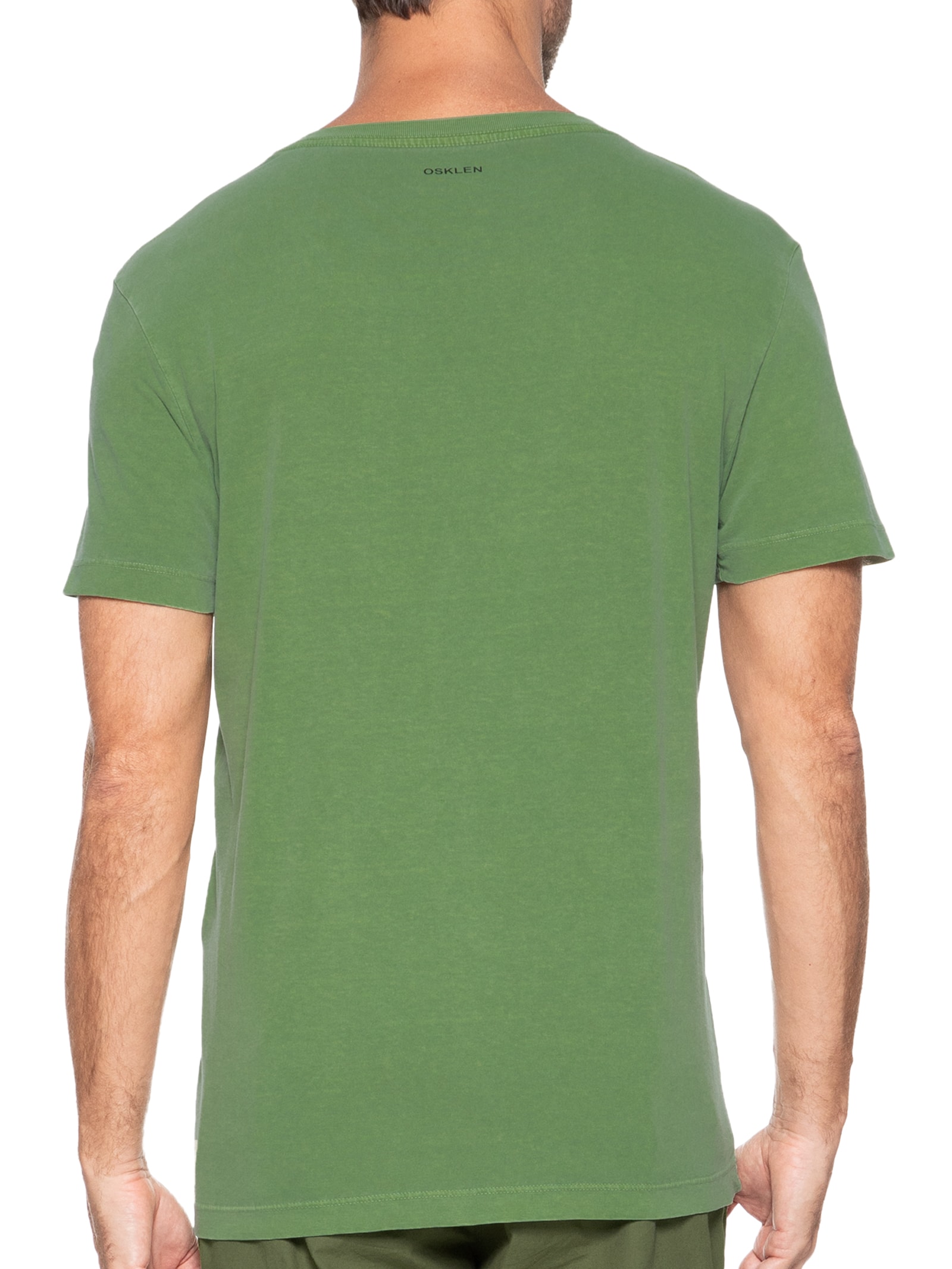 Camiseta Masculina Stone Sarava Manga Curta Verde Osklen