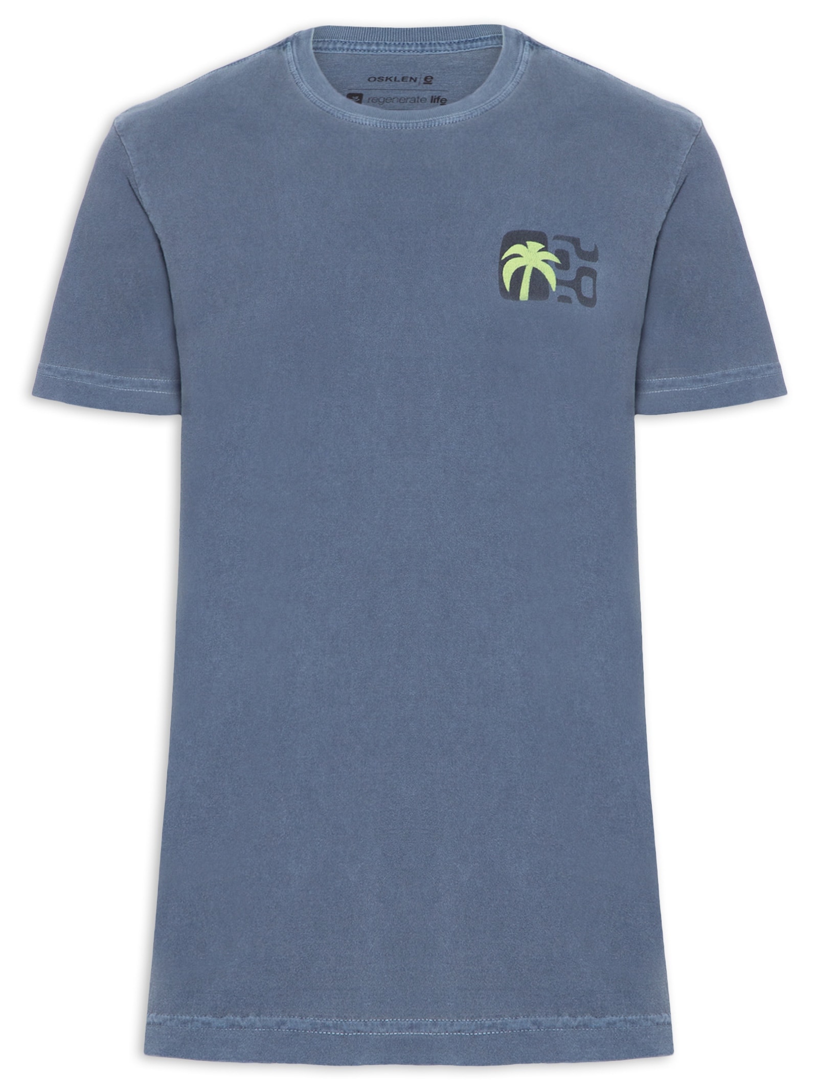 Camiseta Masculina Stone Seaside View Azul Osklen