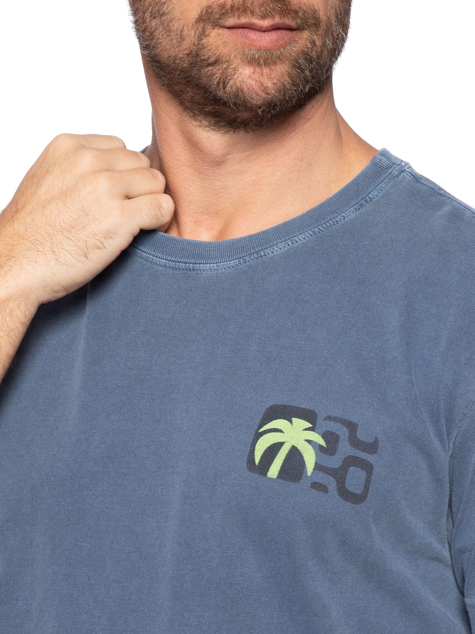 Camiseta Masculina Stone Seaside View Azul Osklen