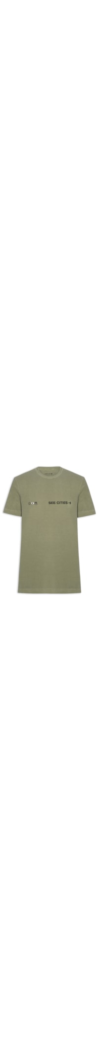 Camiseta Masculina Stone See Cities As Ecosystems - Bege