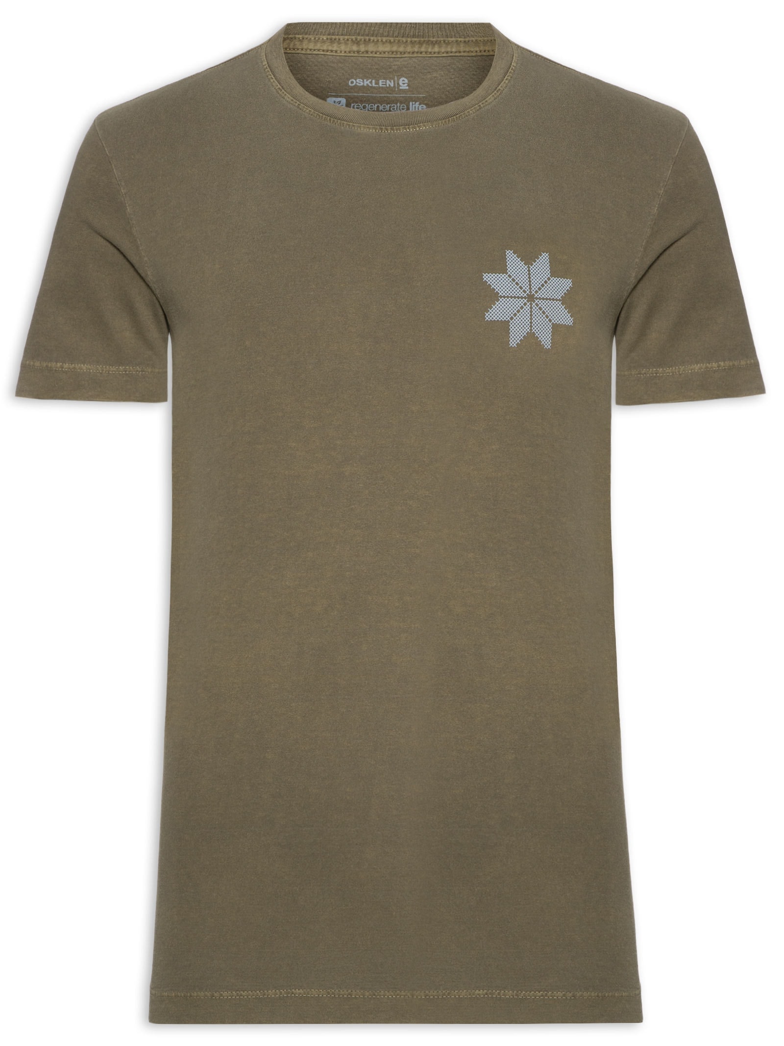 Camiseta Masculina Stone Snow Tricot Verde Osklen