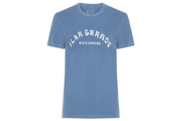 Camiseta Masculina Stone Souvenir  Manga Curta - Azul