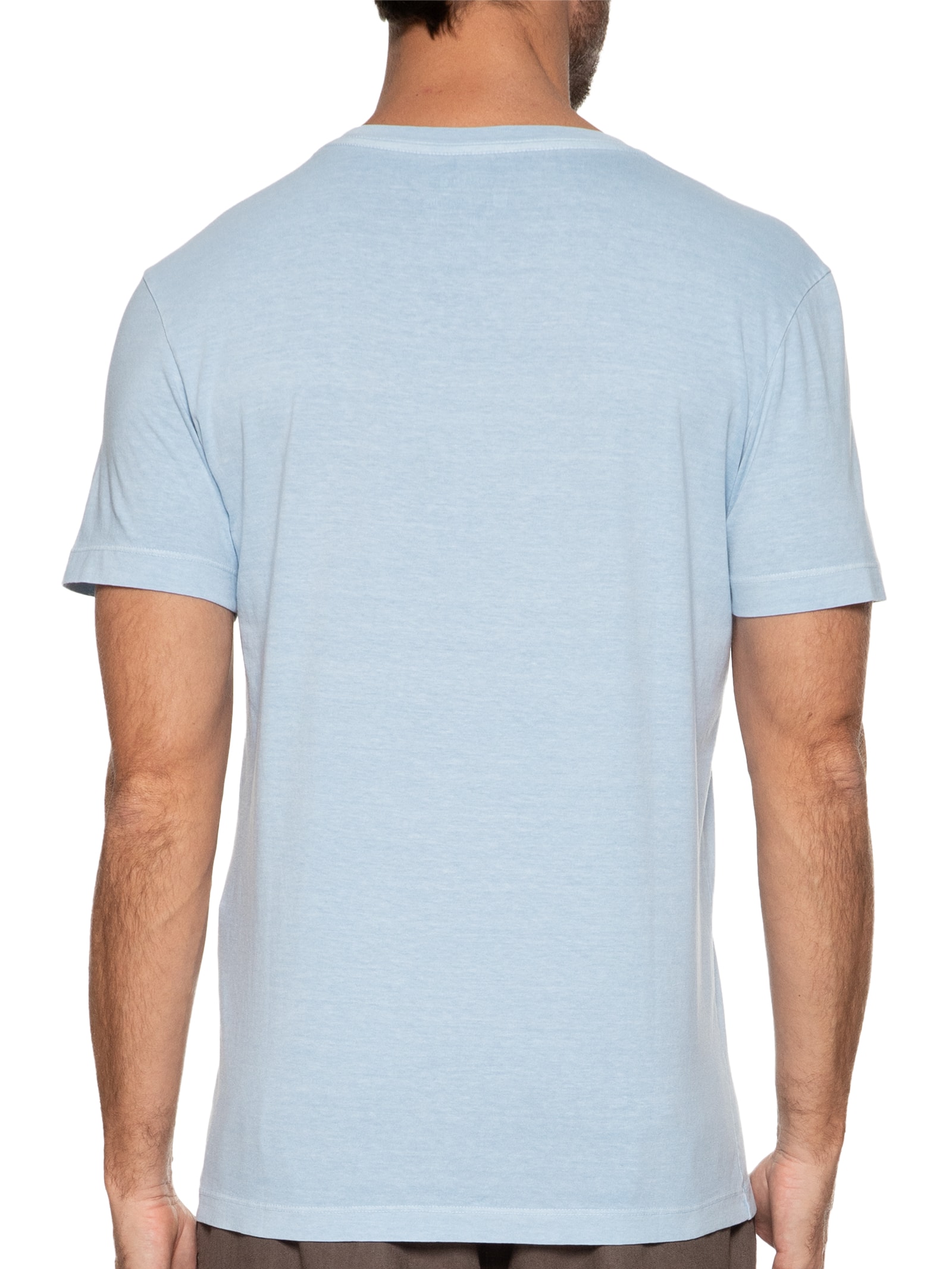 Camiseta Masculina Stone Srfng Manga Curta Azul Osklen