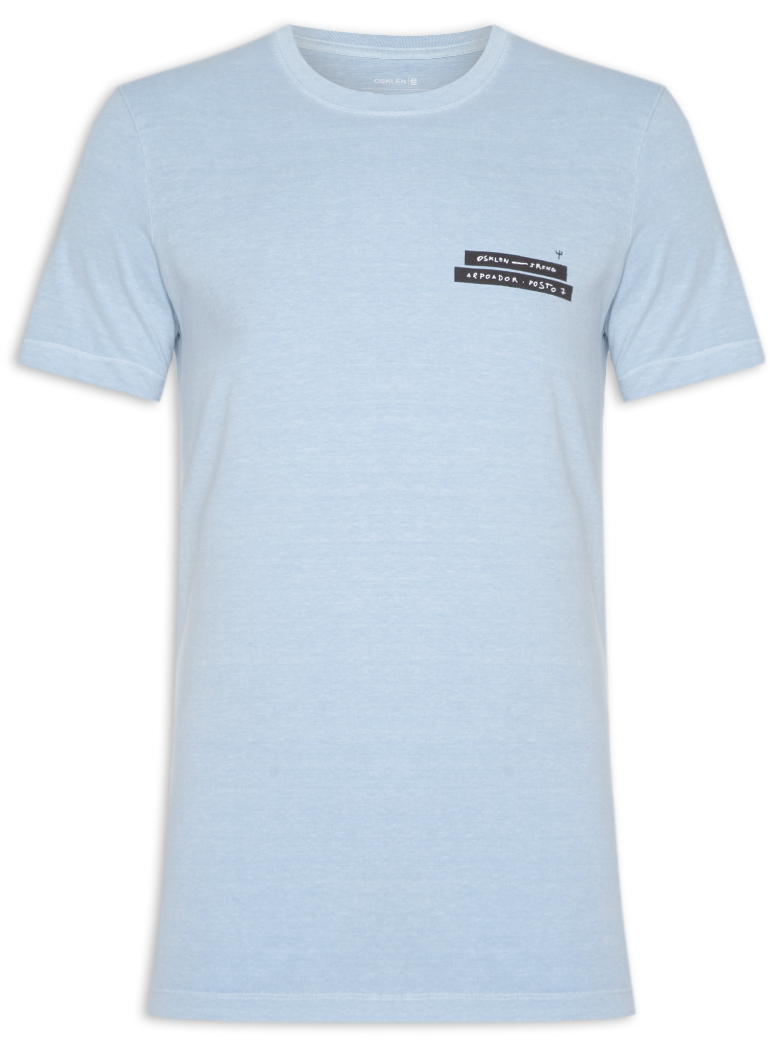 Camiseta Masculina Stone Srfng Manga Curta Azul Osklen