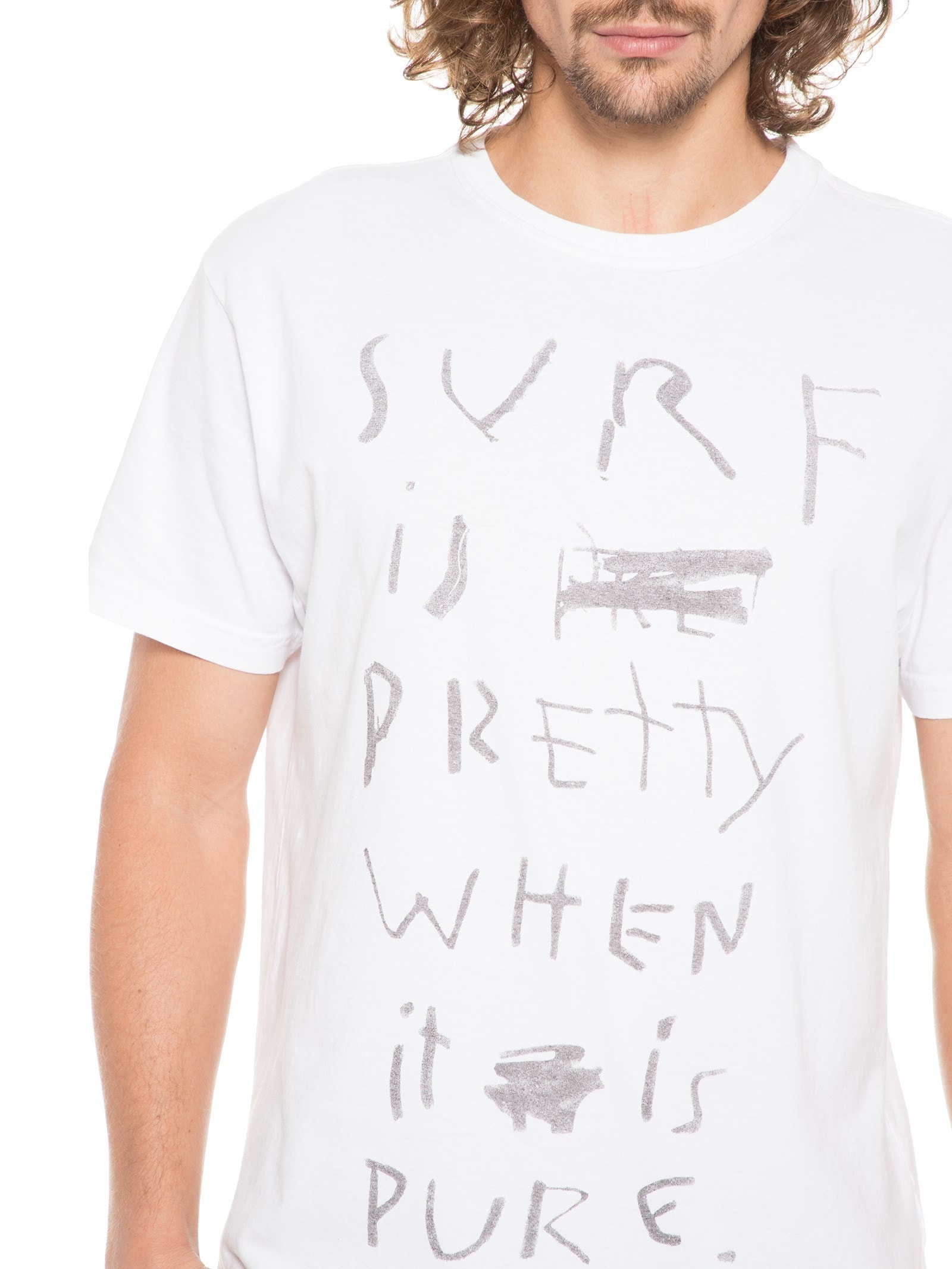 Camiseta Masculina Stone Surf Is Pretty Branco Osklen