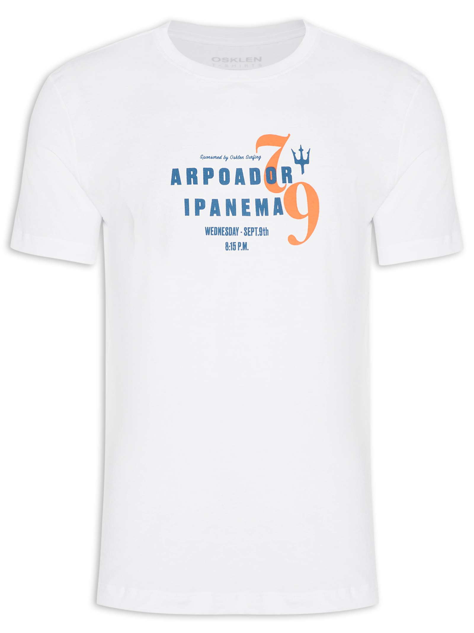 Camiseta Masculina Stone Surf Poster Branco Osklen