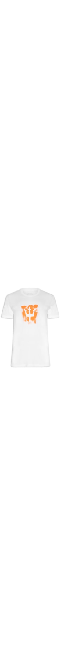 Camiseta Masculina Stone Tridente Brush - Branco
