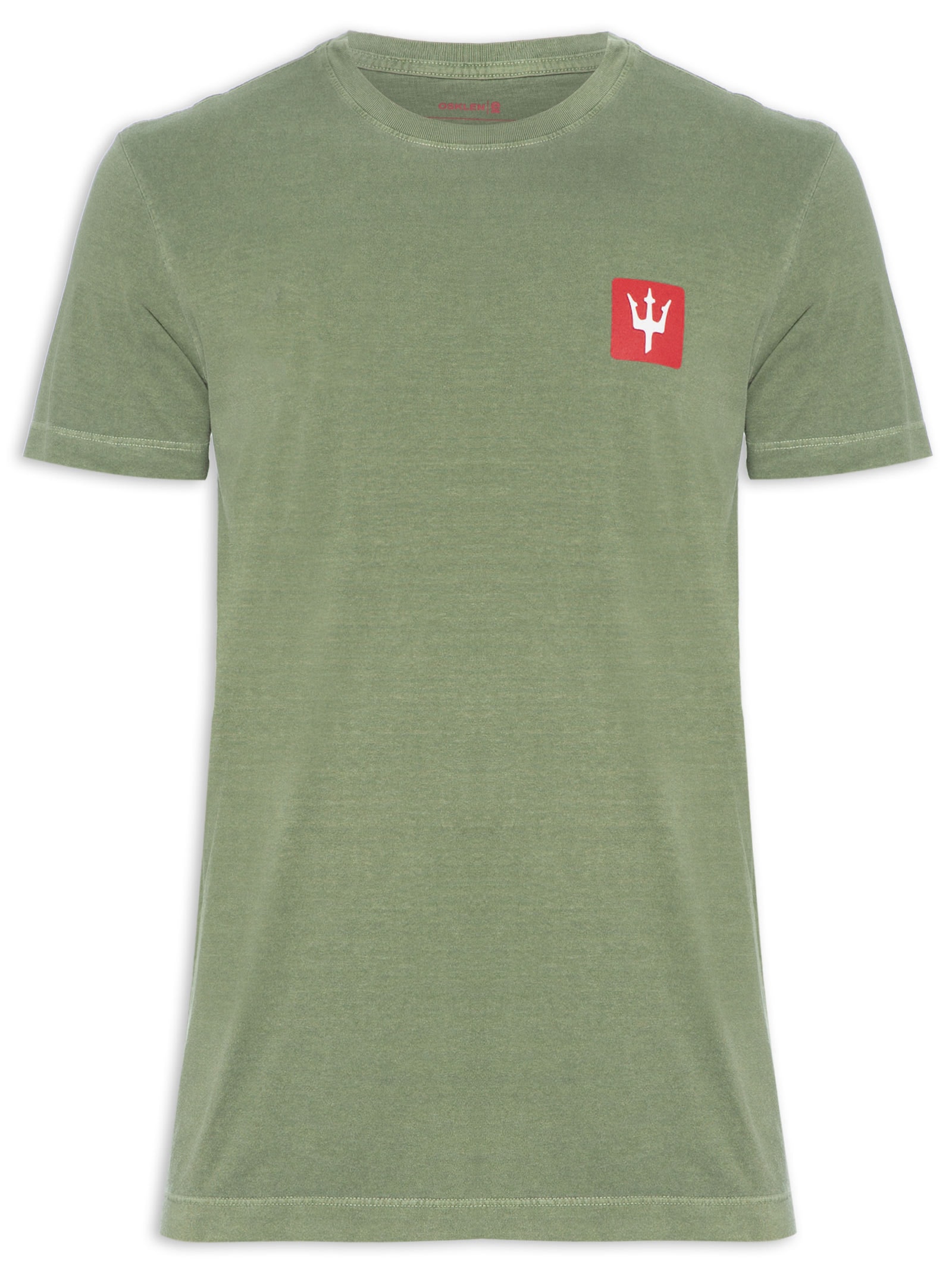 Camiseta Masculina Stone Tridente Clássico Verde Osklen