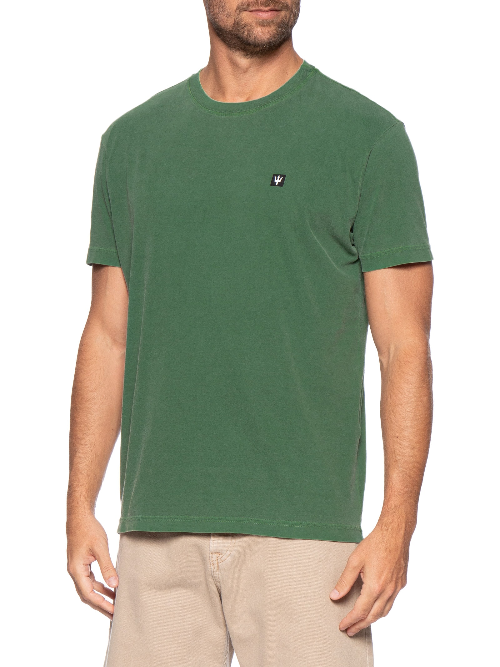 Camiseta Masculina Stone Tridente Mini Verde Osklen
