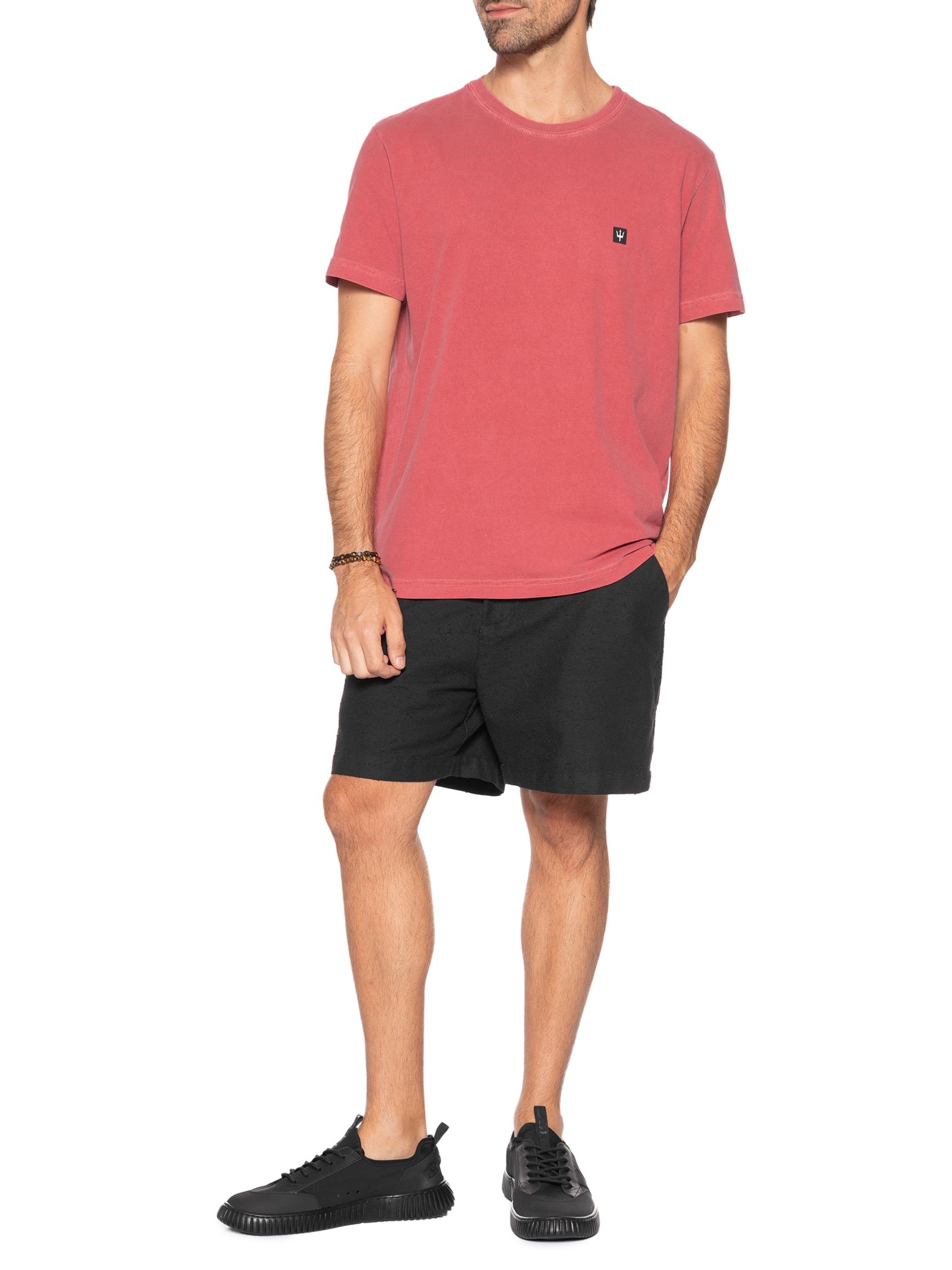 Camiseta Masculina Stone Tridente Mini Vermelho Osklen