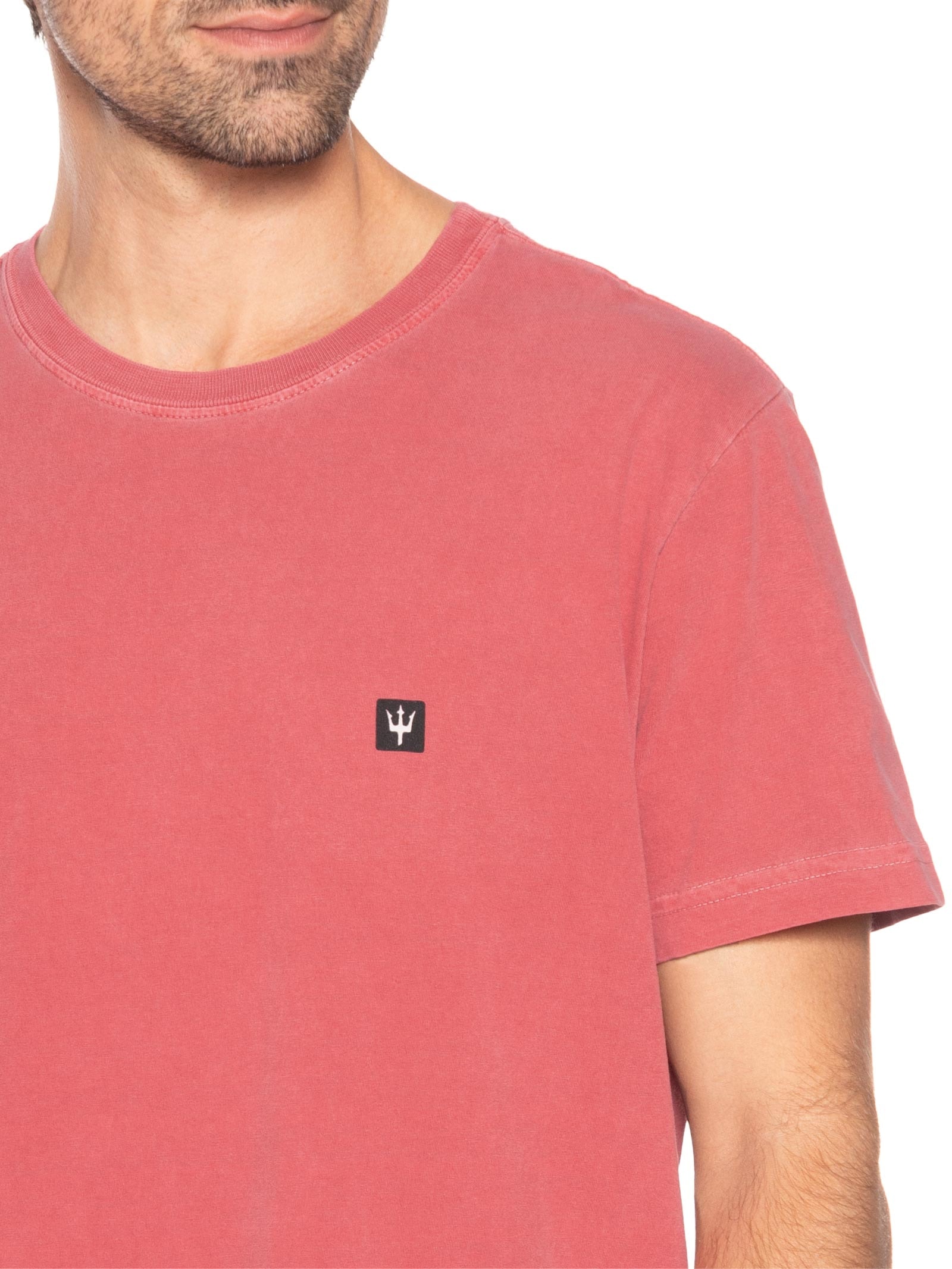 Camiseta Masculina Stone Tridente Mini Vermelho Osklen