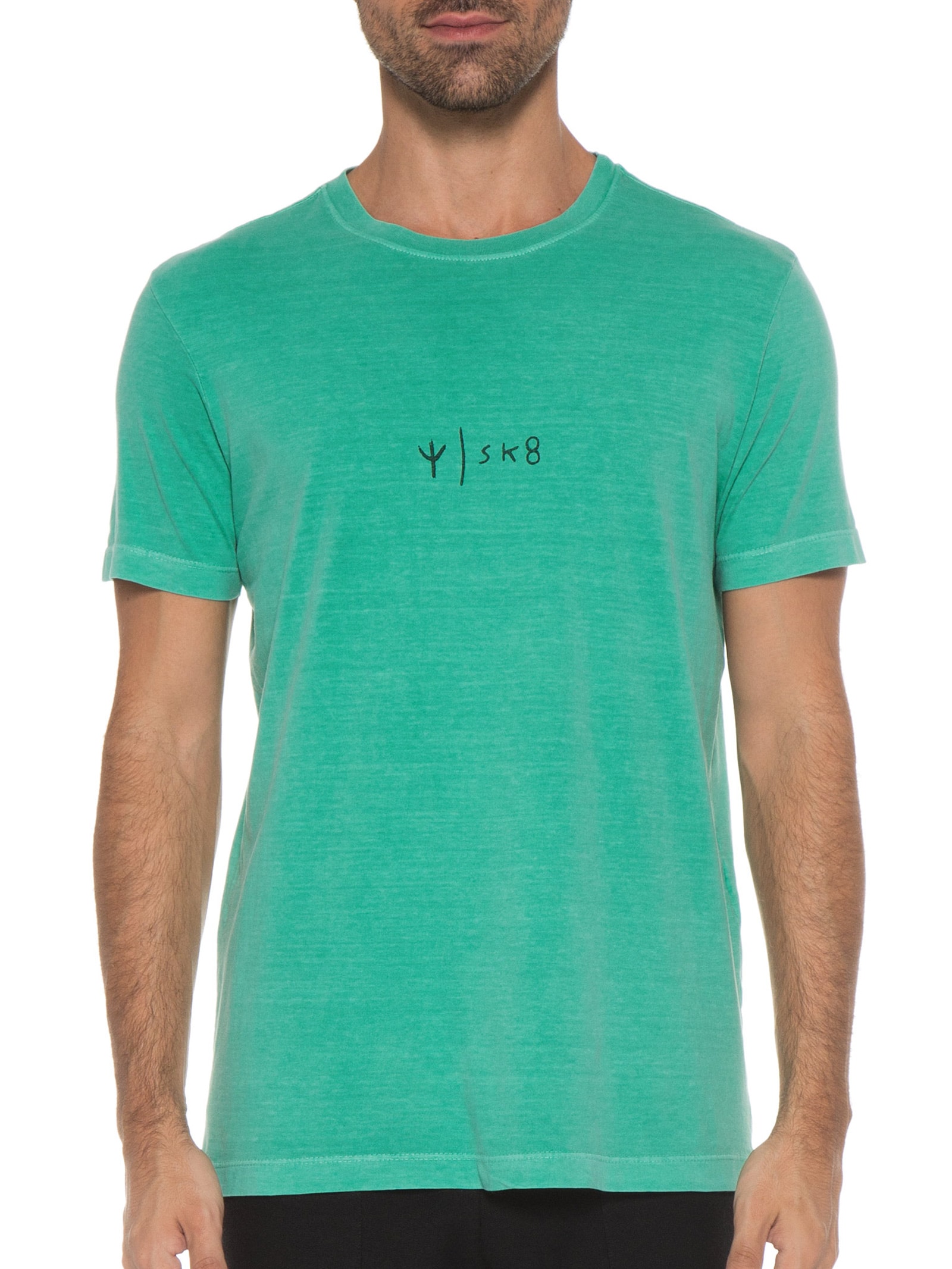 Camiseta Masculina Stone Tridente Sk8 Verde Osklen