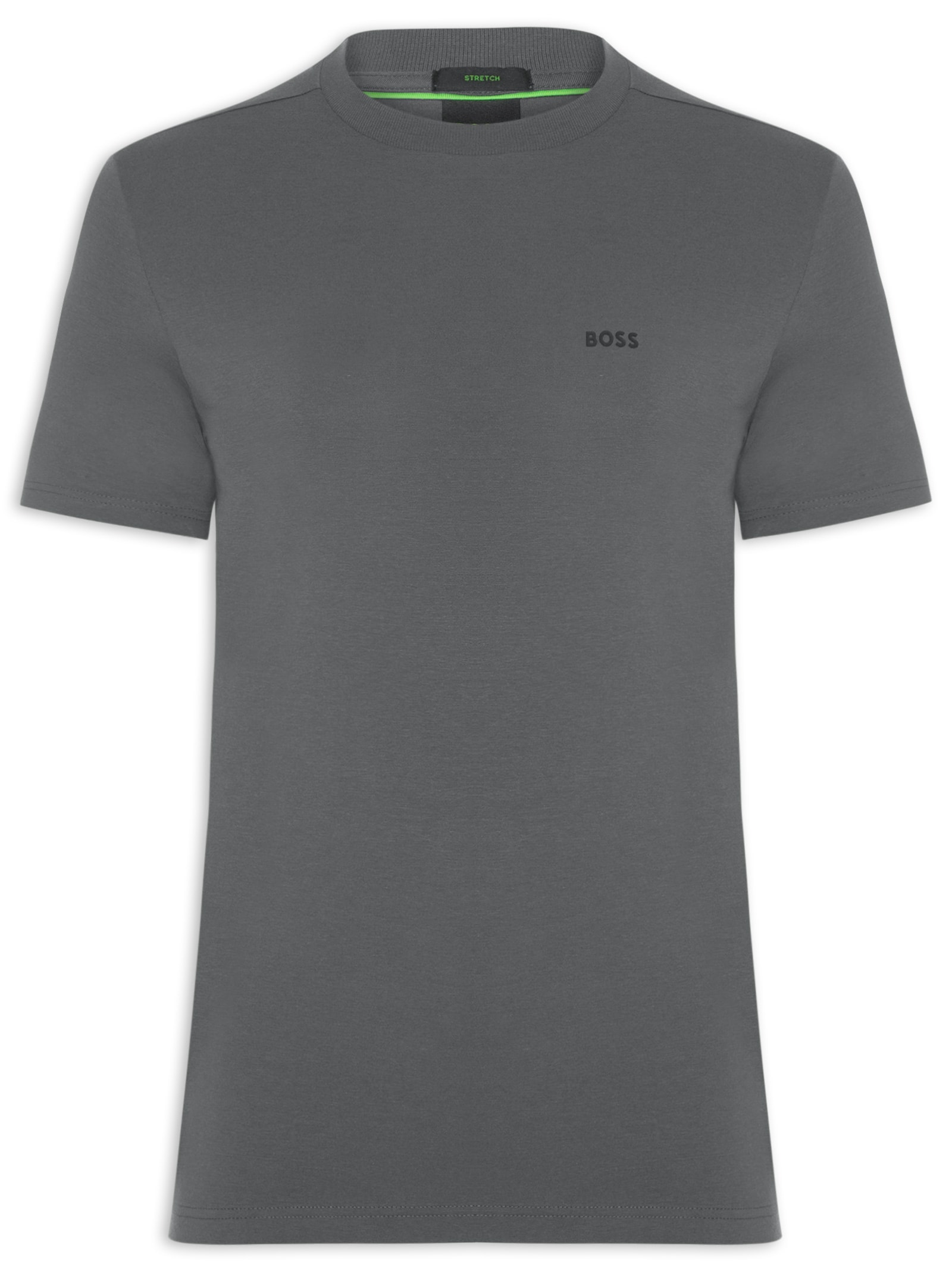Camiseta Masculina Stretch Cotton Crew Neck Tee Cinza Boss