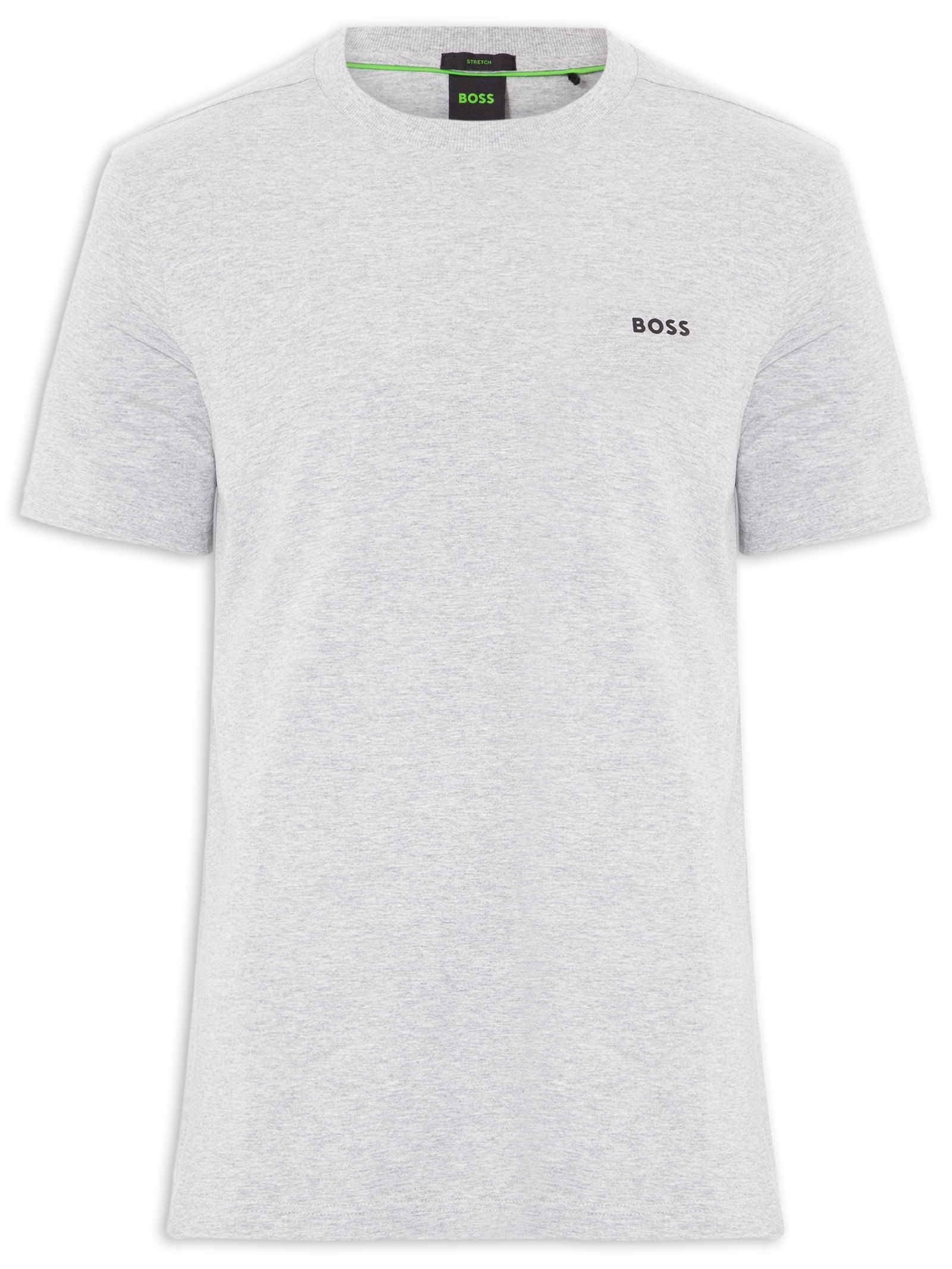 Camiseta Masculina Stretch Cotton Crew Neck Tee Cinza Boss