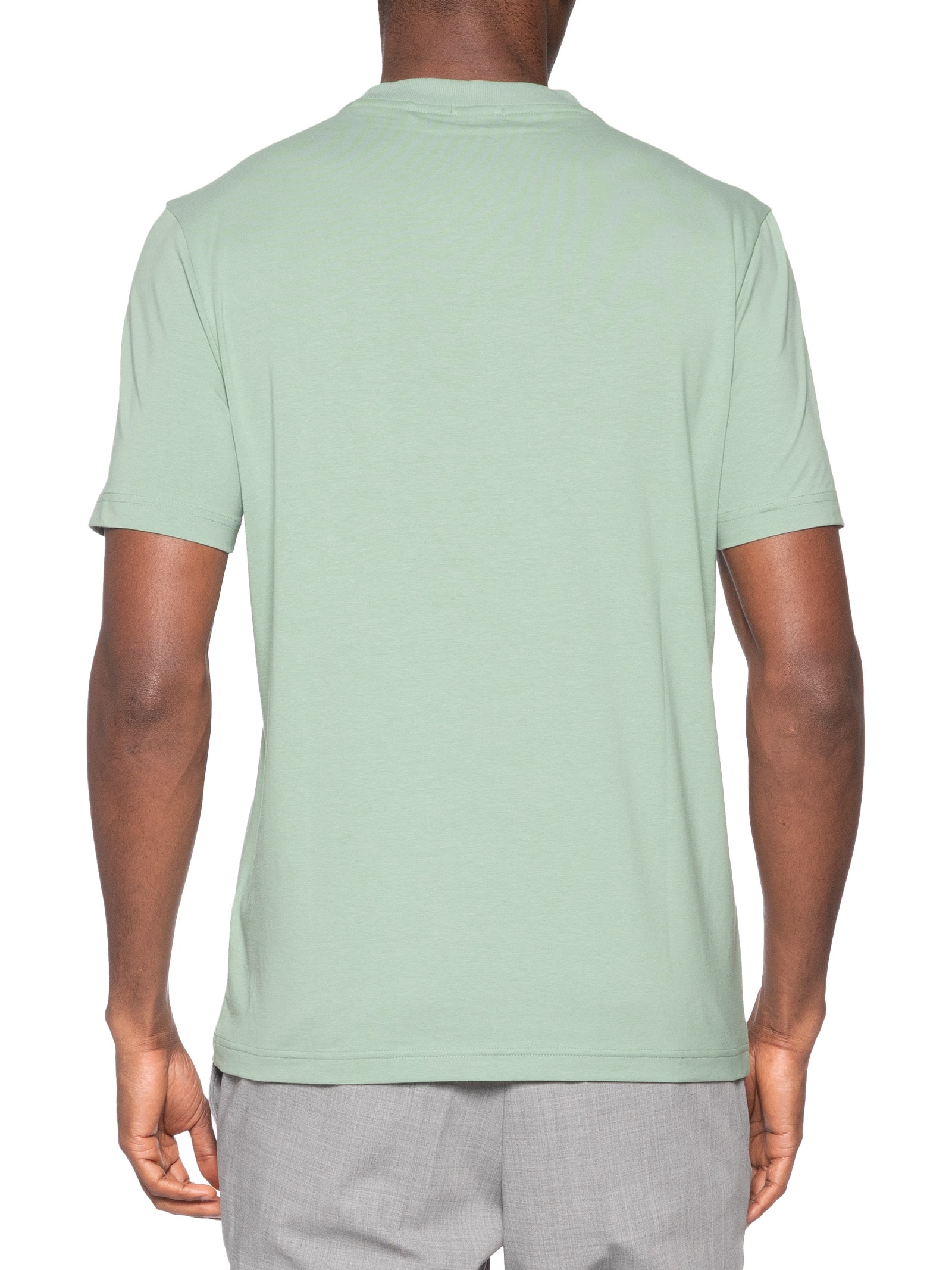 Camiseta Masculina Stretch Cotton Crew Neck Tee – Verde Boss