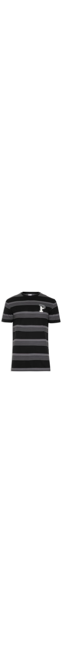 Camiseta Masculina Stripe Aop - Preto