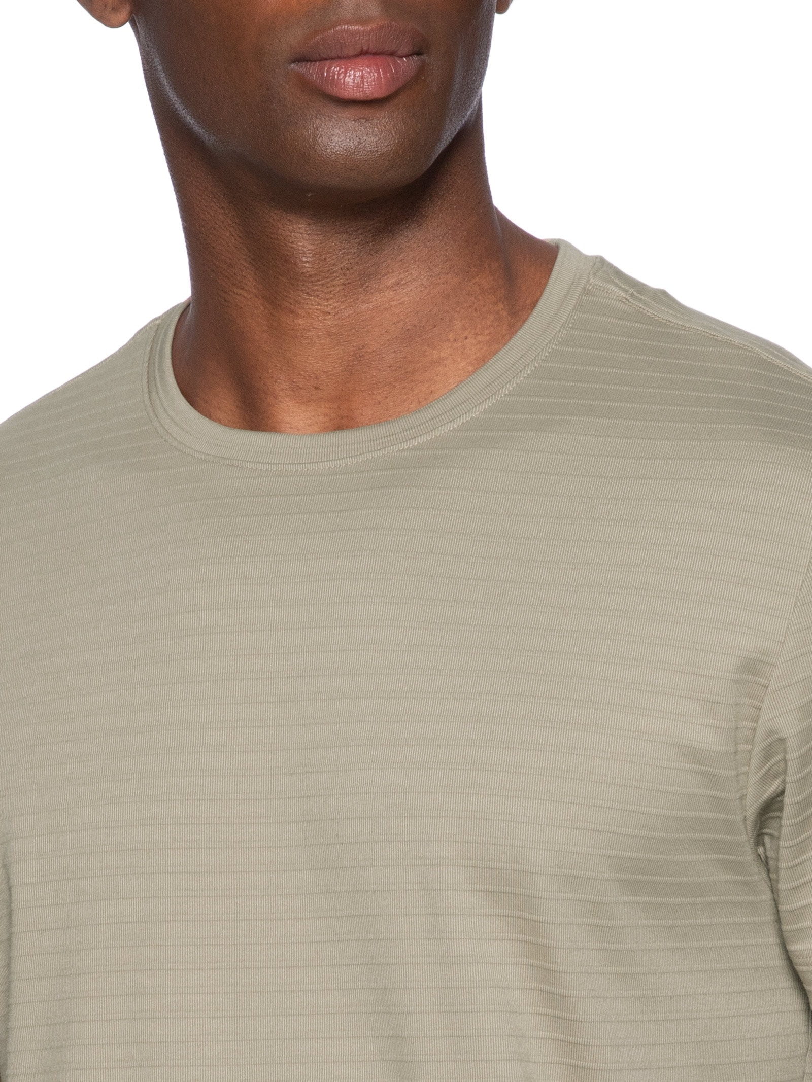 Camiseta Masculina Stripe Interlock Bege Aramis