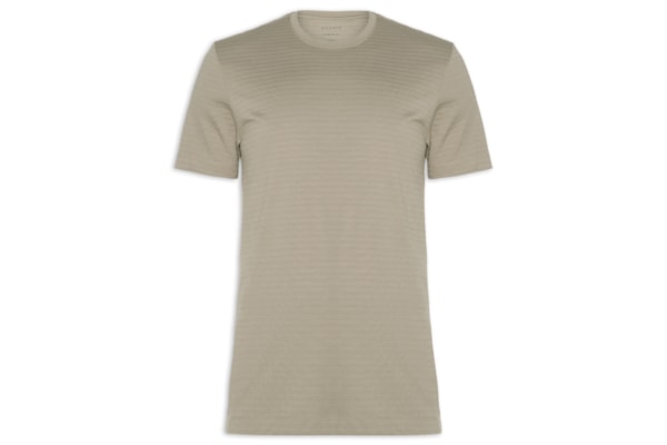 Camiseta Masculina Stripe Interlock - Bege