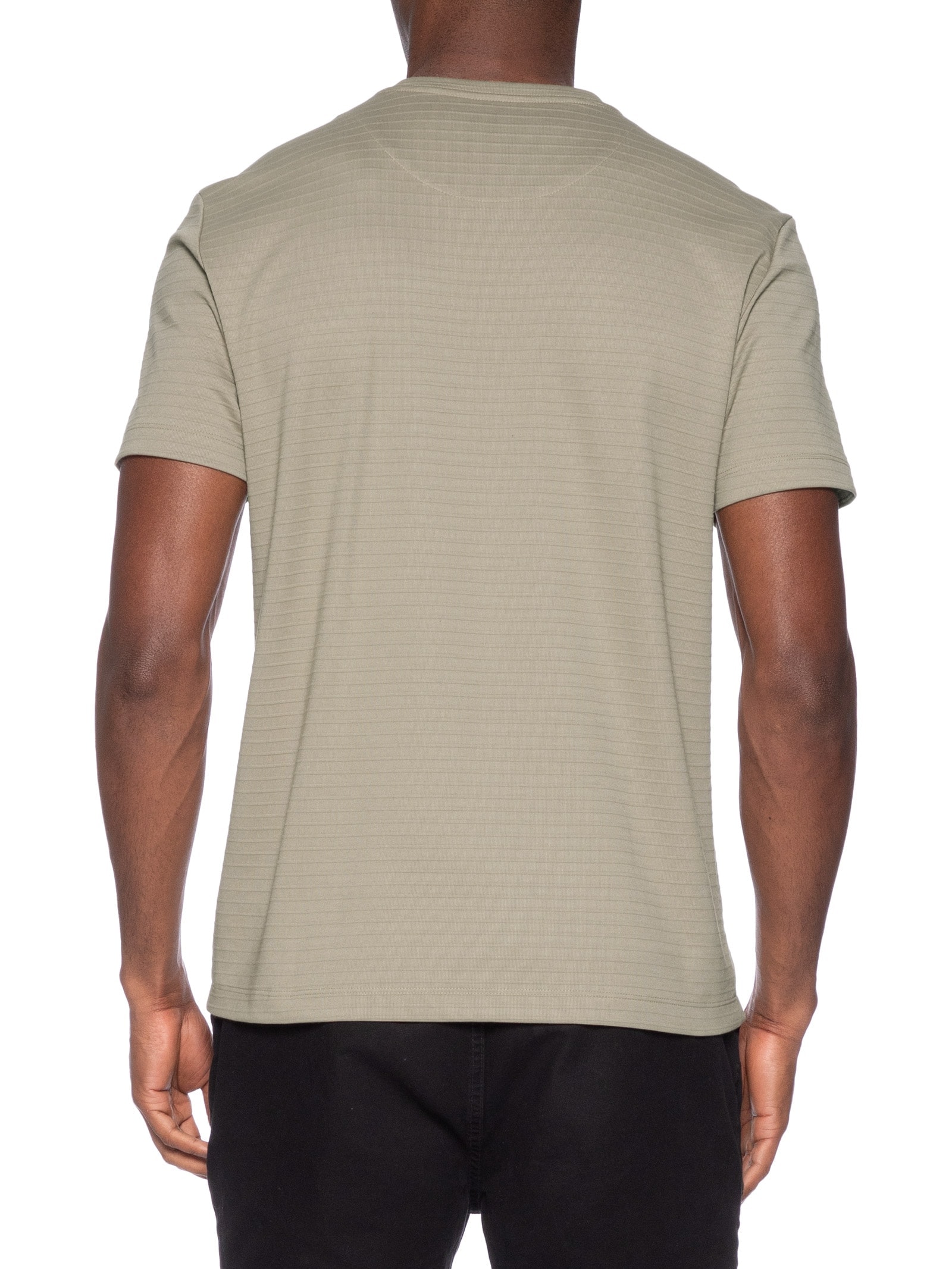 Camiseta Masculina Stripe Interlock Bege Aramis