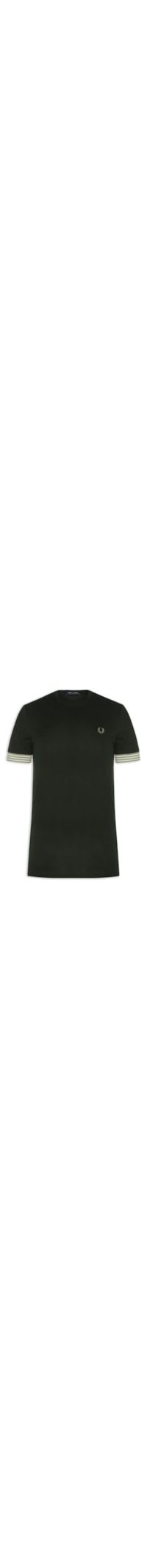 Camiseta Masculina Striped Cuff T-Shirt - Verde