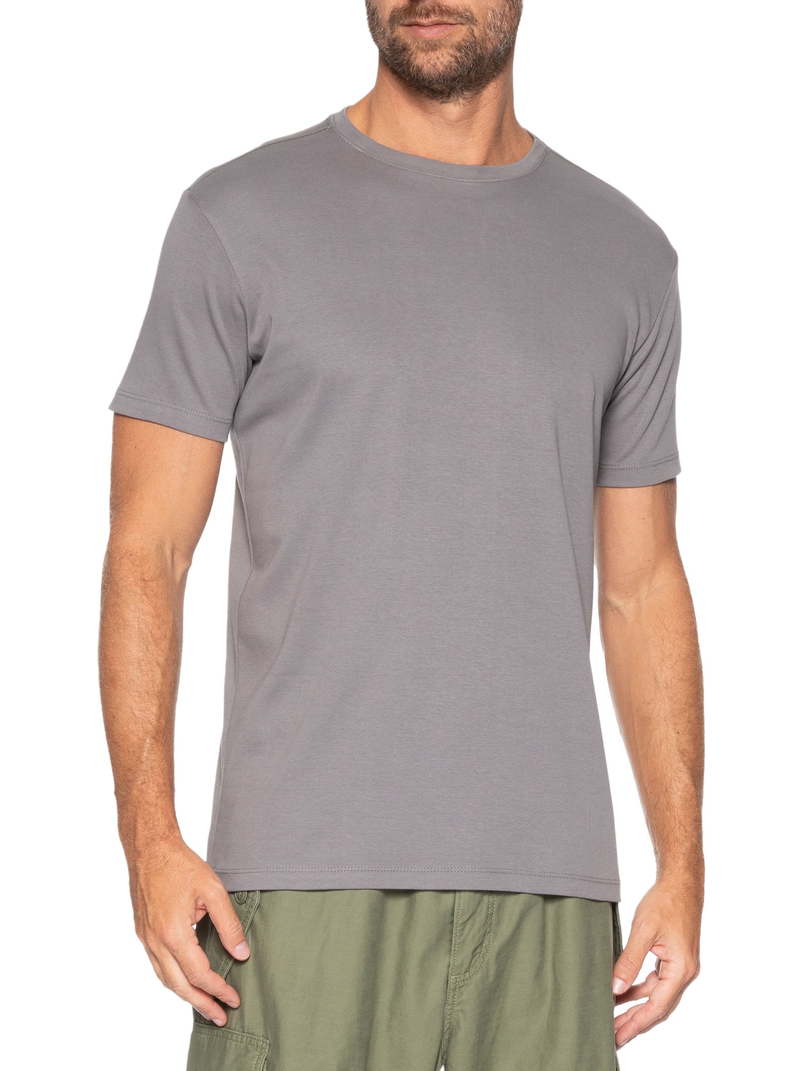 Camiseta Masculina Suedine Egípcio Cinza Pineapple