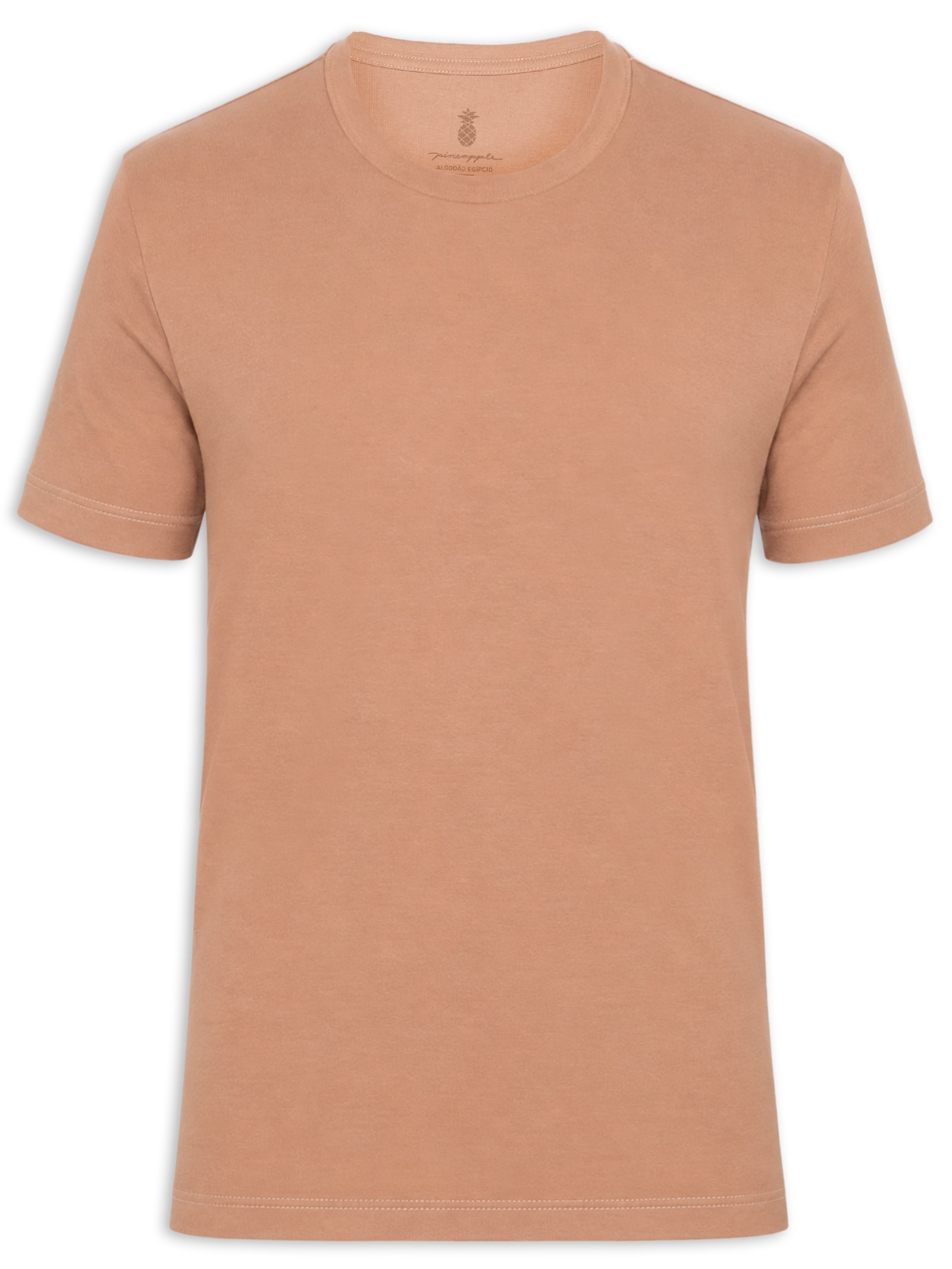 Camiseta Masculina Suedine Egípcio Marrom Pineapple