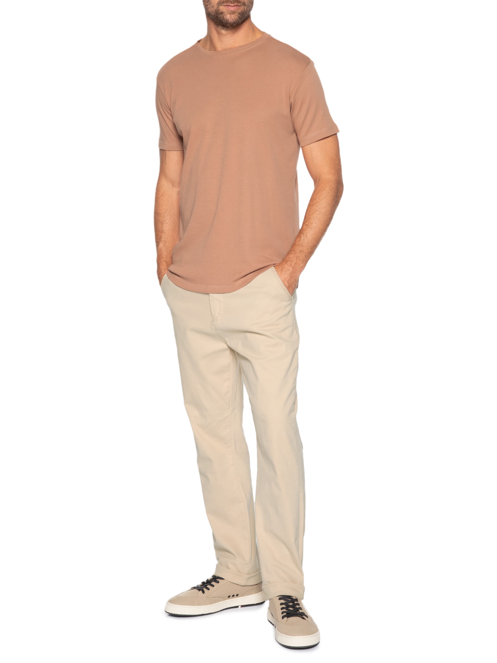 Camiseta Masculina Suedine Egípcio Marrom Pineapple