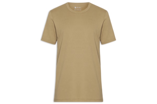 Camiseta Masculina Suedine Pima Classic - Bege