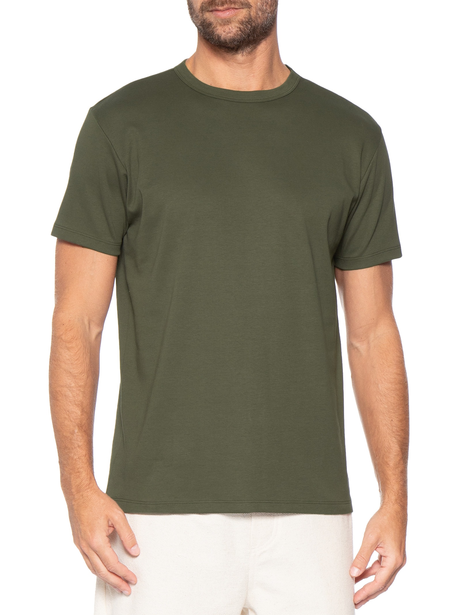 Camiseta Masculina Suedine Pima Classic Verde Foxton